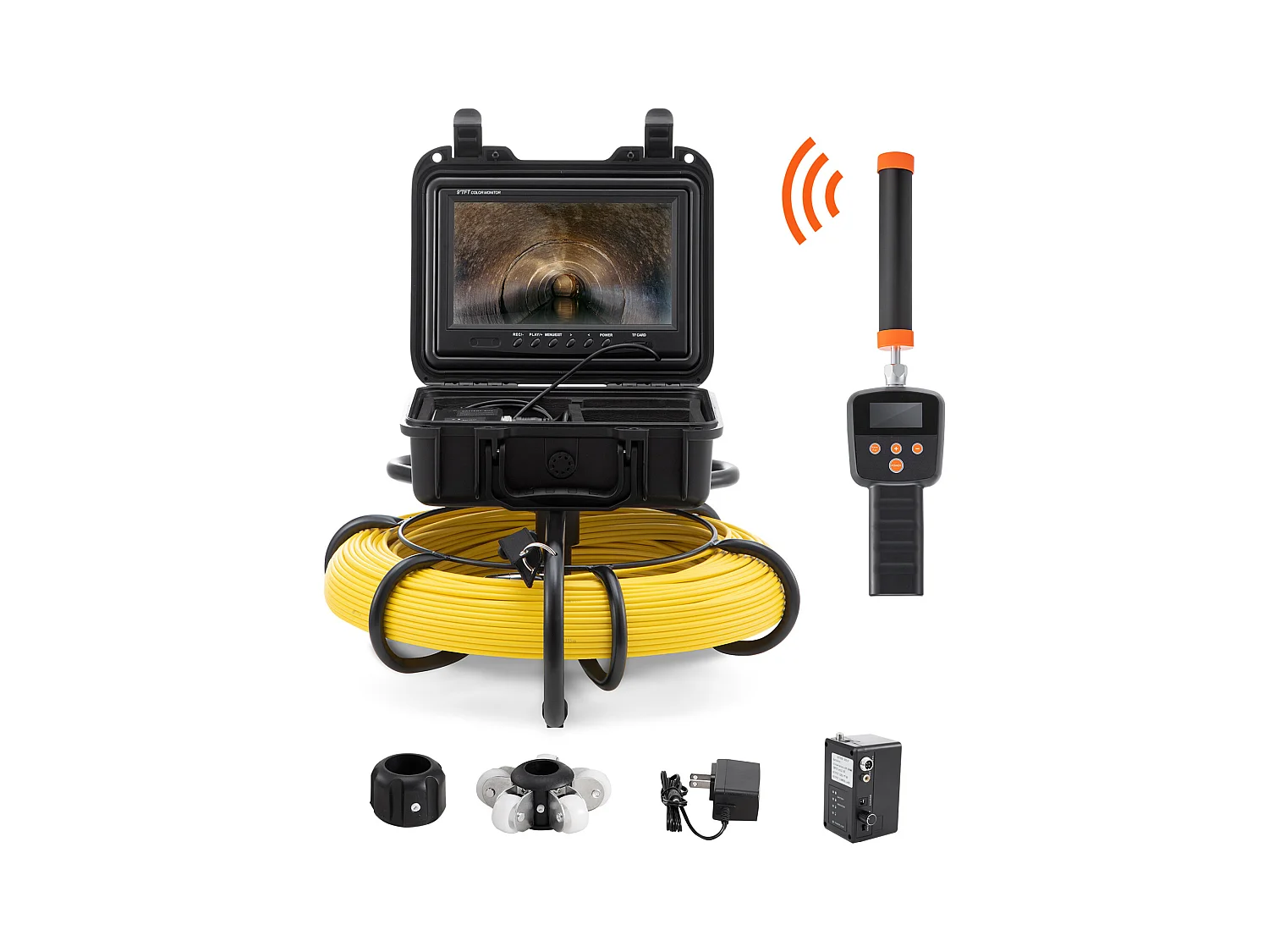 Caméra SucceBuy Caméra D'inspection Des Égouts 512hz Sonde 9in 720p Screen 300 ft