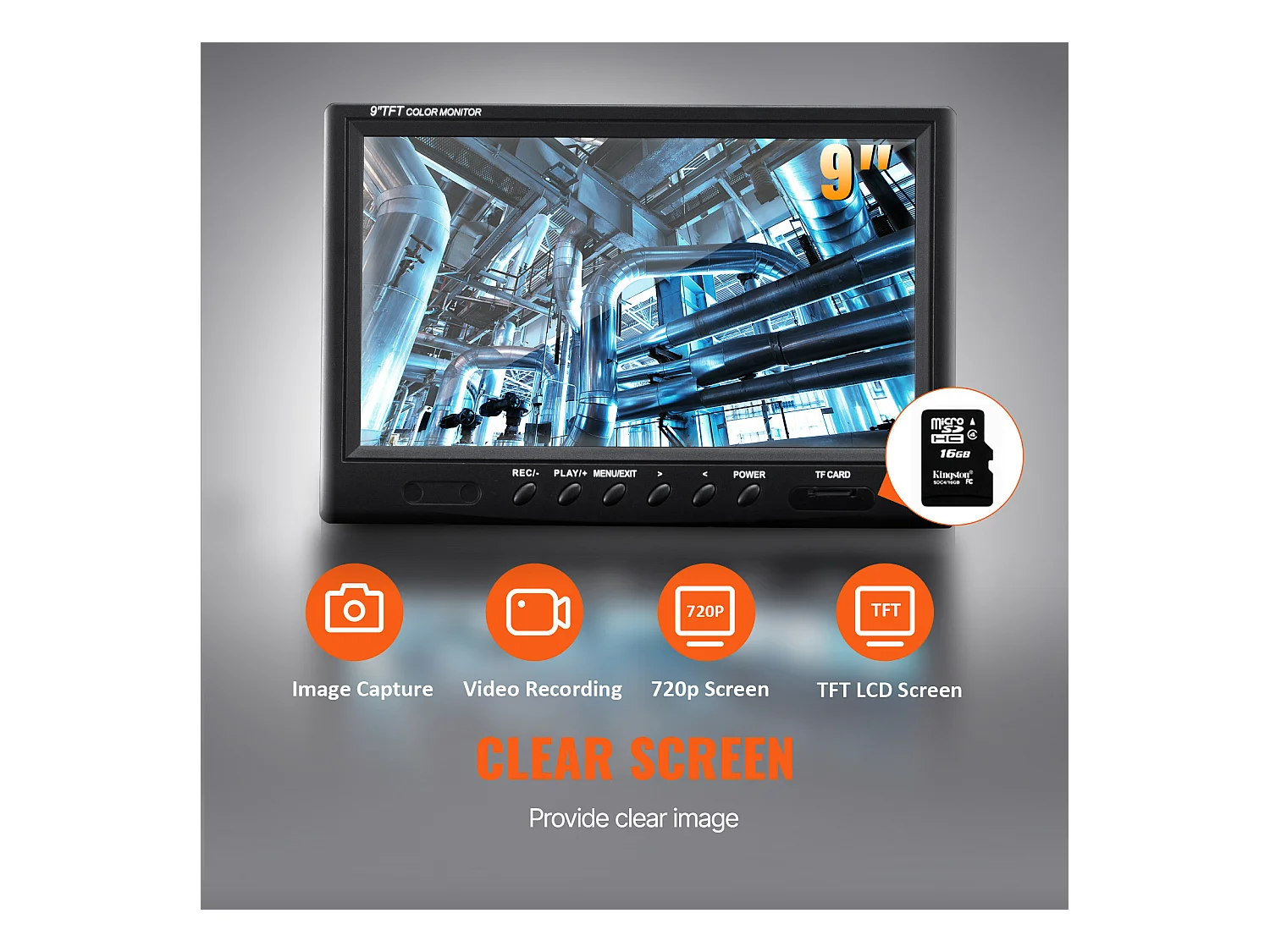 Caméra SucceBuy Caméra D'inspection Des Égouts 512hz Sonde 9in 720p Screen 300 ft