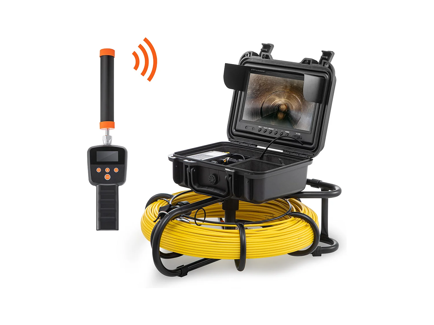 Caméra SucceBuy Caméra D'inspection Des Égouts 512hz Sonde 9in 720p Screen 300 ft