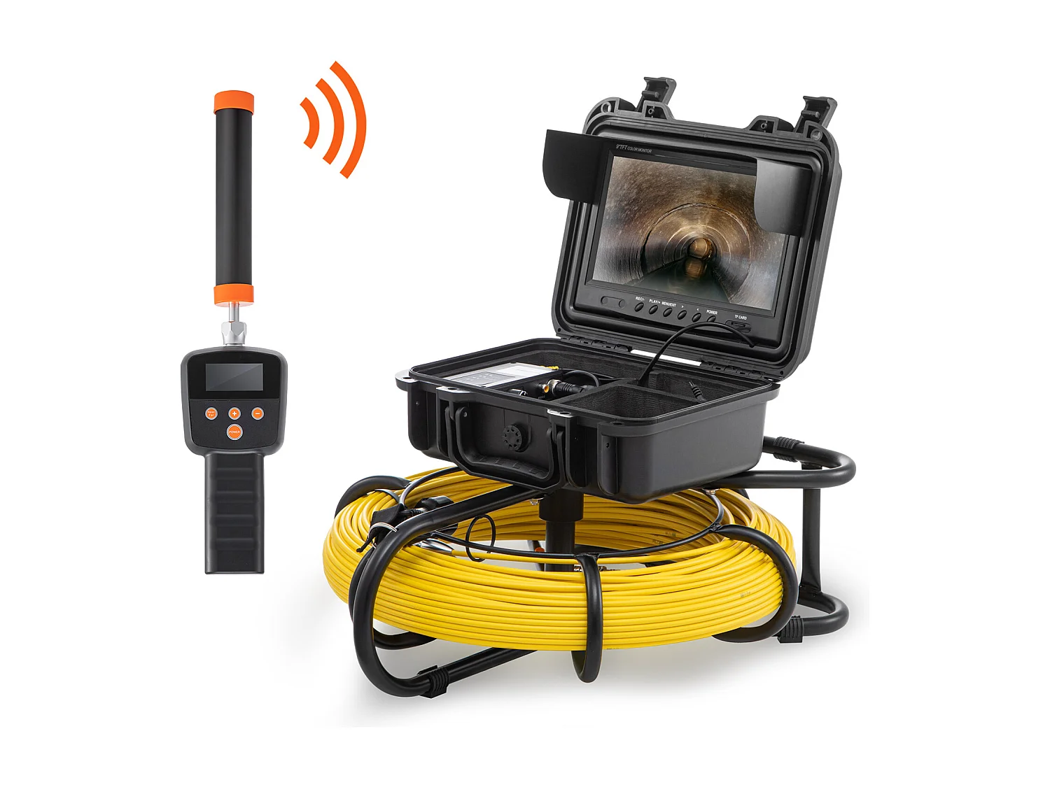 Caméra SucceBuy Caméra D'inspection Des Égouts 512hz Sonde 9in 720p Screen 300 ft