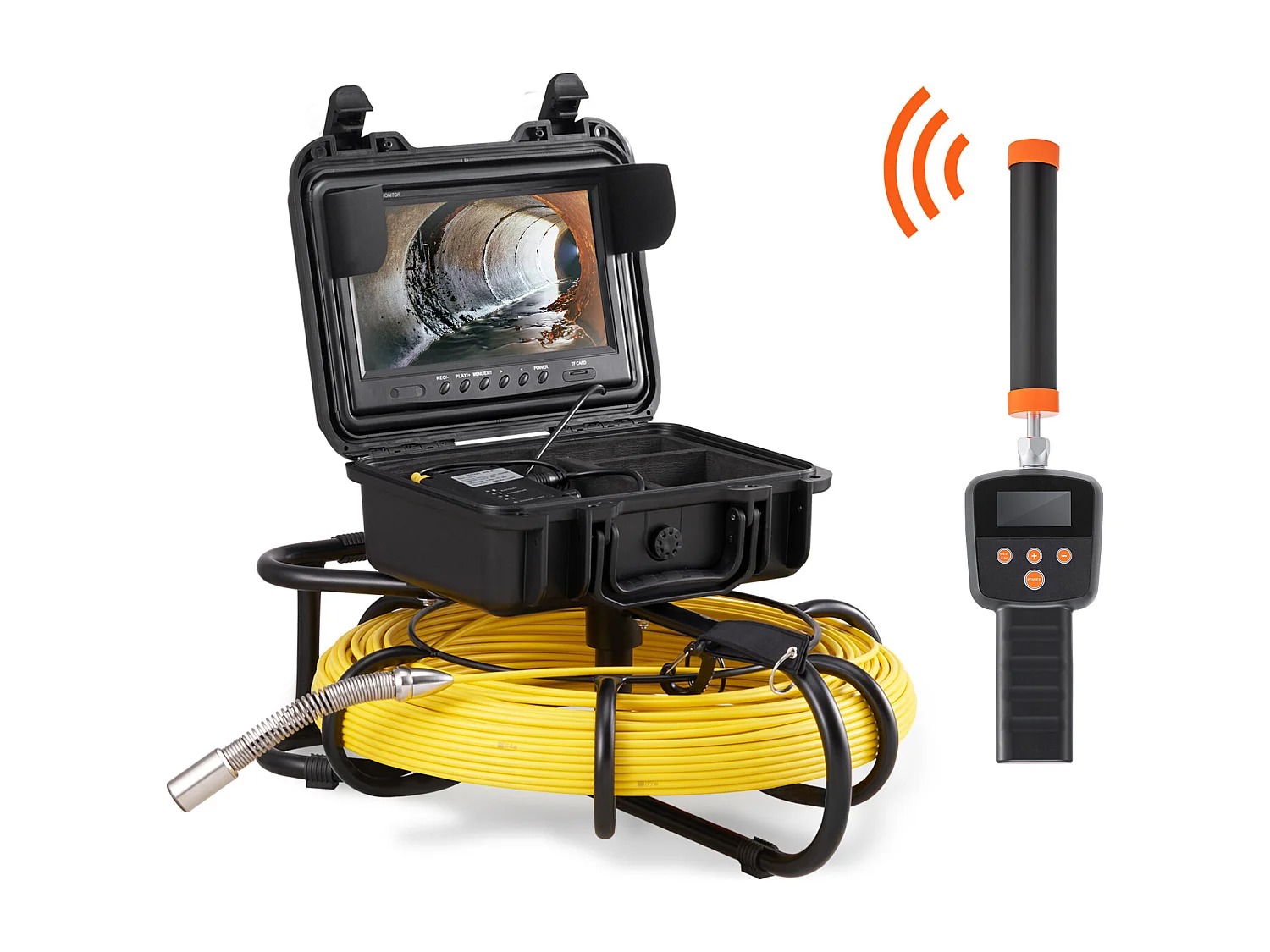 Caméra SucceBuy Caméra D'inspection Des Égouts 512hz Sonde 9in 720p Screen 300 ft