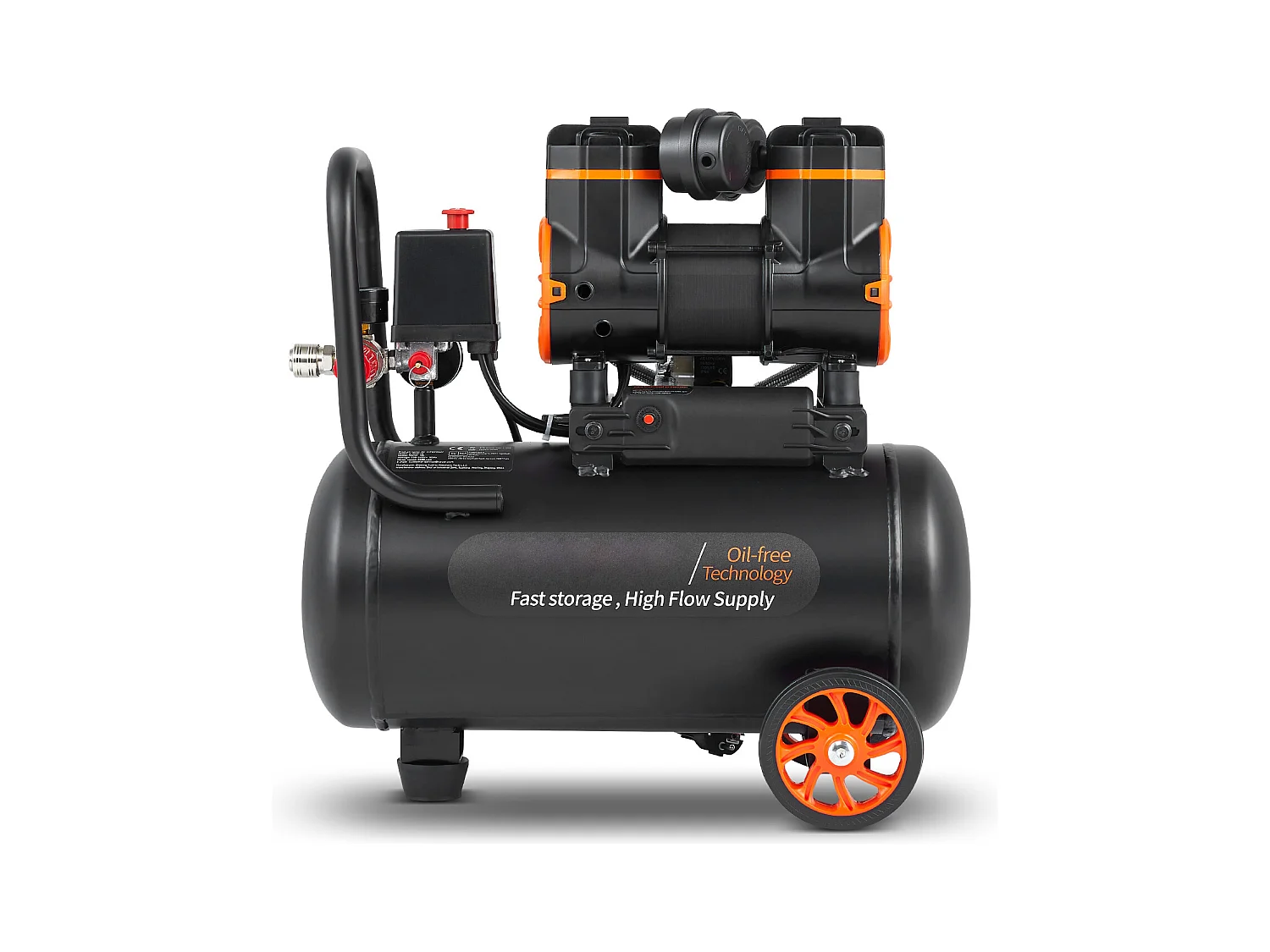 Compresseur D'air SucceBuy 4,8 Gallons 900 W 2,2 CFM à 90 PSI, Ultra Silencieux Sans Huile