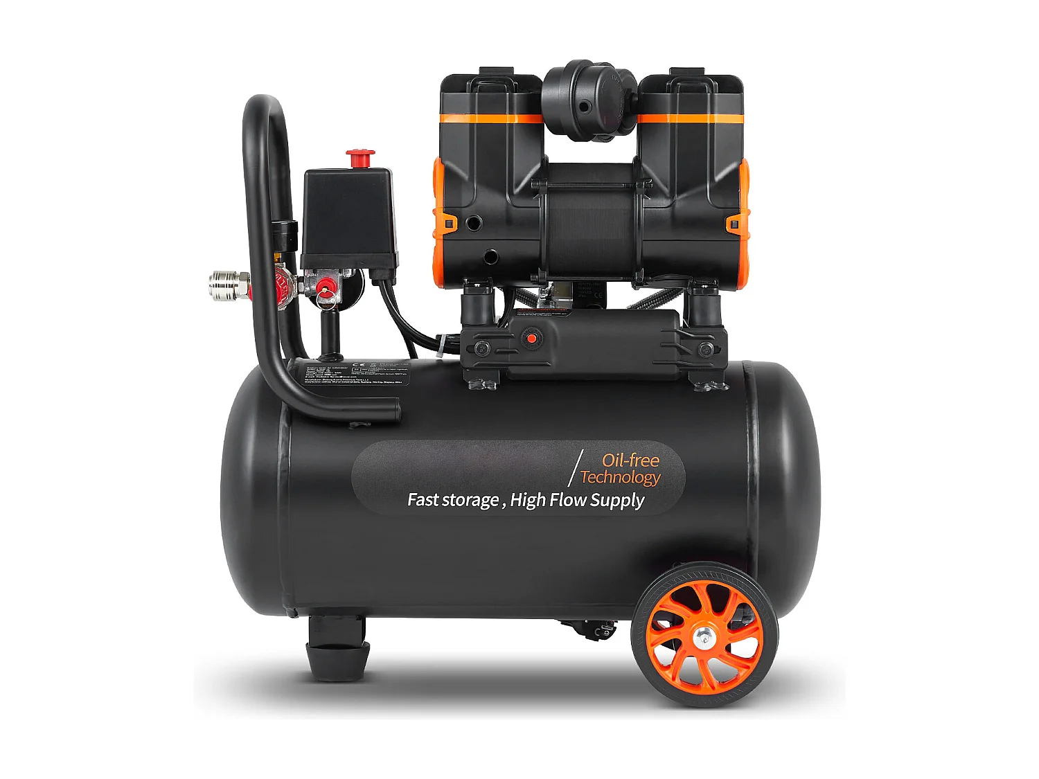 Compresseur D'air SucceBuy 4,8 Gallons 900 W 2,2 CFM à 90 PSI, Ultra Silencieux Sans Huile