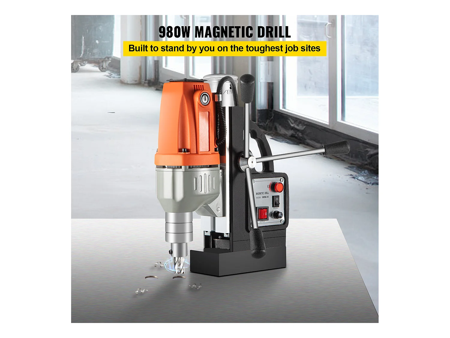 Perceuse Magnétique SucceBuy 240V 980W 35mm, Perceuse Magnétique Électromagnétique Industrielle