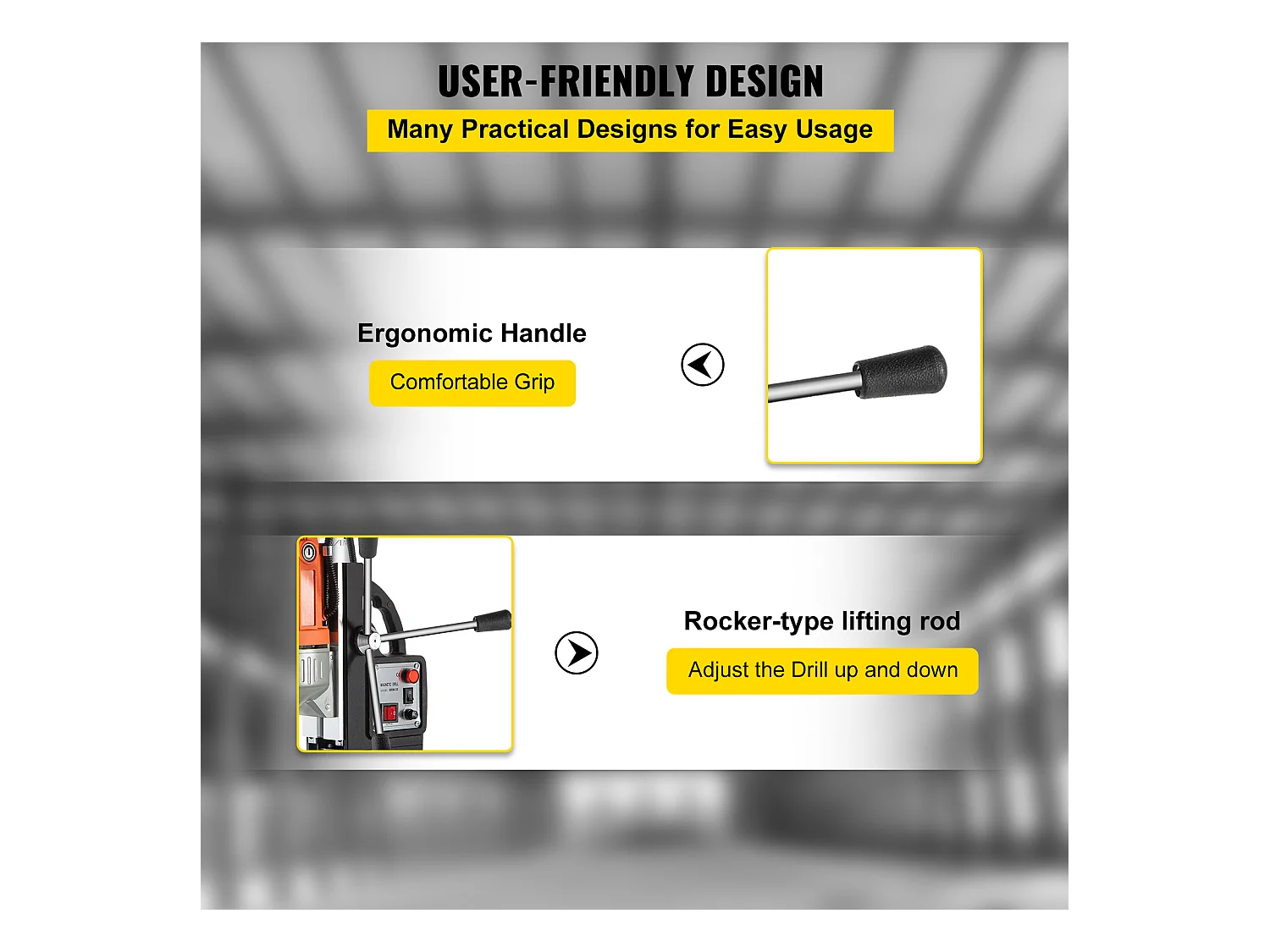 Perceuse Magnétique SucceBuy 240V 980W 35mm, Perceuse Magnétique Électromagnétique Industrielle