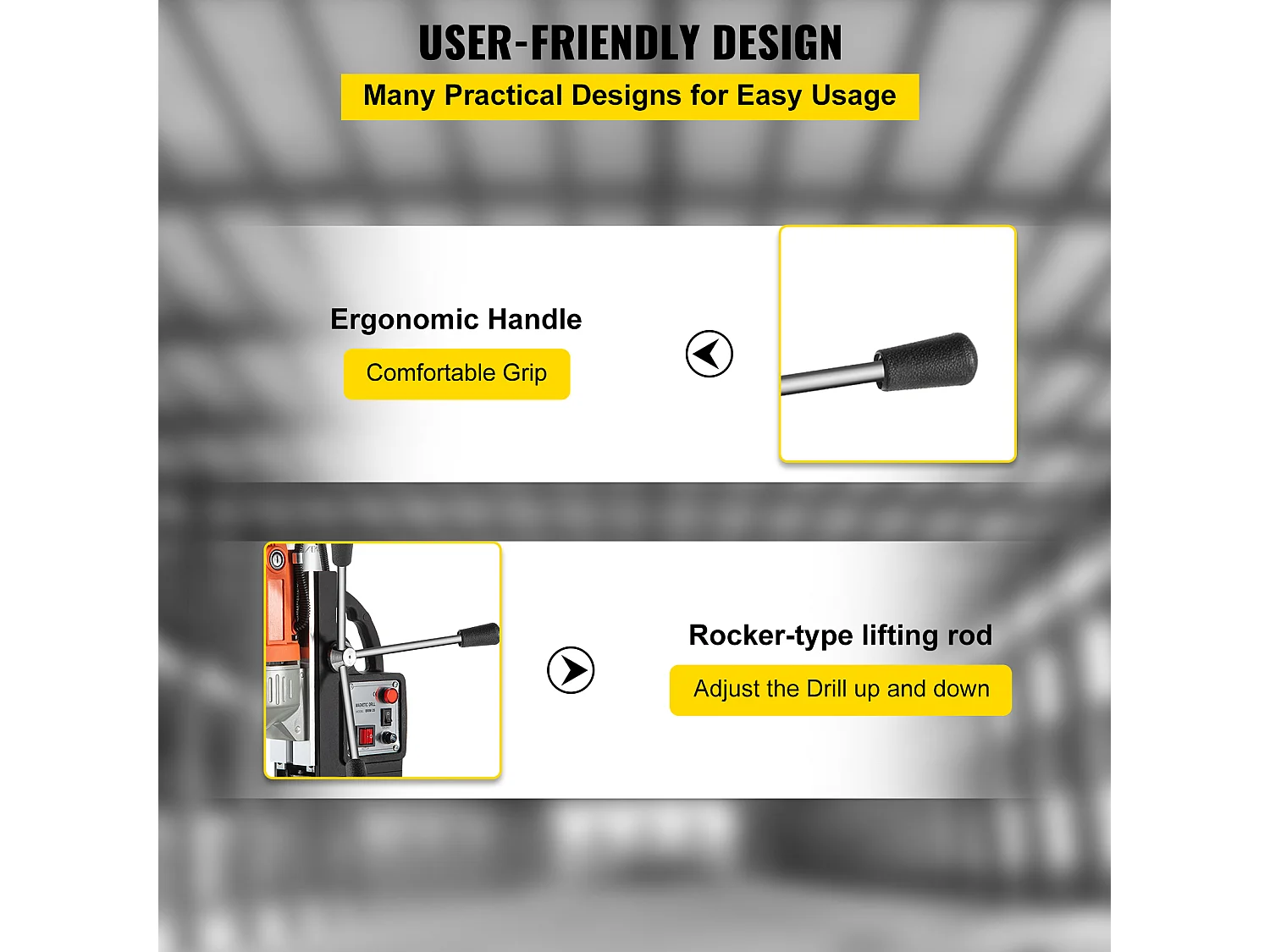 Perceuse Magnétique SucceBuy 240V 980W 35mm, Perceuse Magnétique Électromagnétique Industrielle