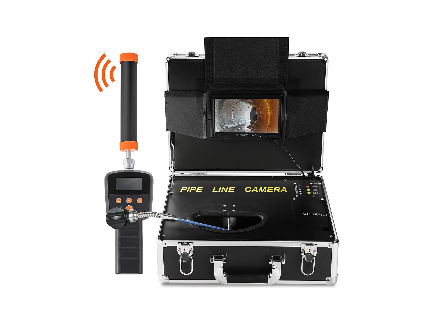 Cámara de Cloaca SucceBuy 1000TVL, Inspección de Tubos de 3048CM, Pantalla de 17.78CM, Localizador, 512 Hz