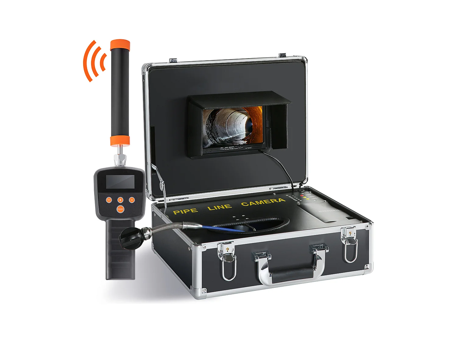 Cámara de Cloaca SucceBuy 1000TVL, Inspección de Tubos de 3048CM, Pantalla de 17.78CM, Localizador, 512 Hz