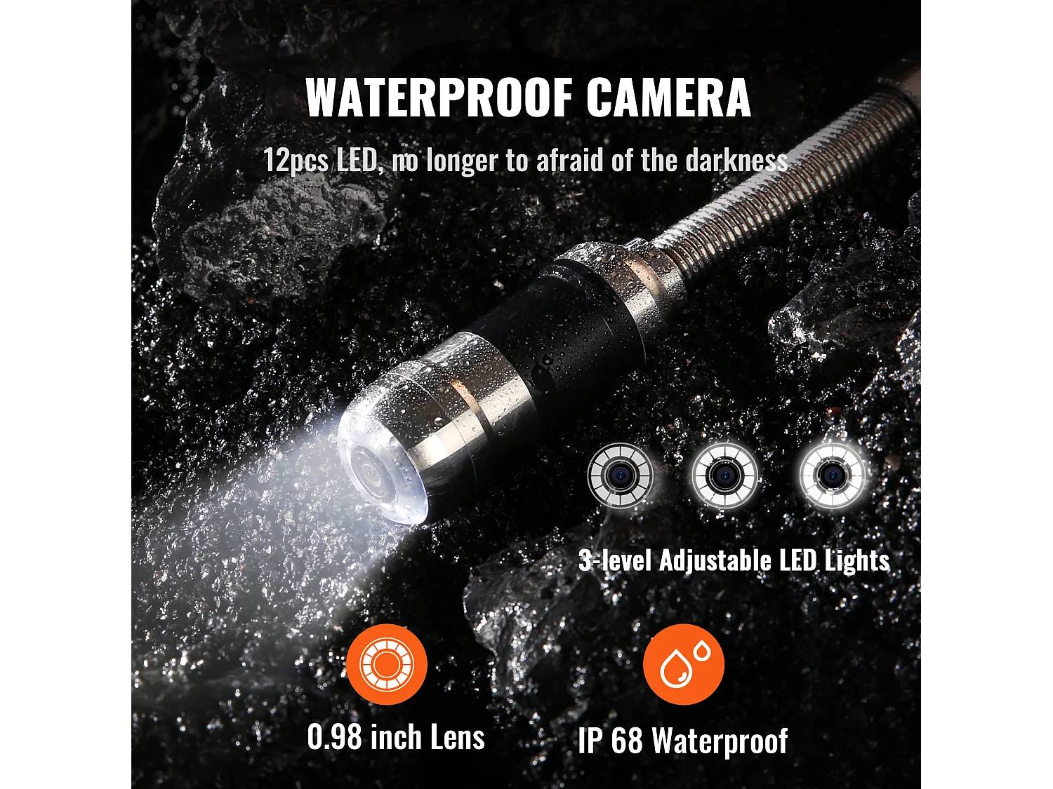 Caméra d'Égout SucceBuy 1000TVL, Inspection de Tuyaux de 3048CM, Écran 17.78CM, Localisateur, 512 Hz