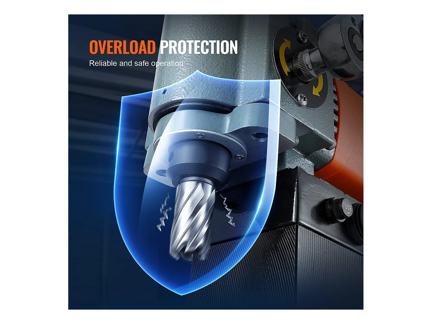 Perceuse Magnétique à Colonne SucceBuy 1300 W, Perceuse Magnétique à Profil Bas, Portable