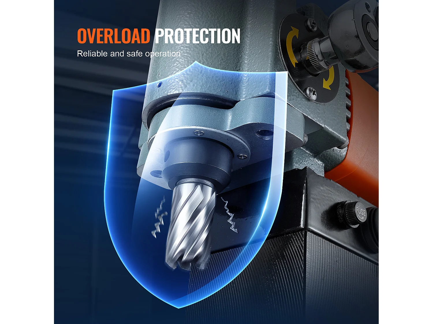 Perceuse Magnétique à Colonne SucceBuy 1300 W, Perceuse Magnétique à Profil Bas, Portable