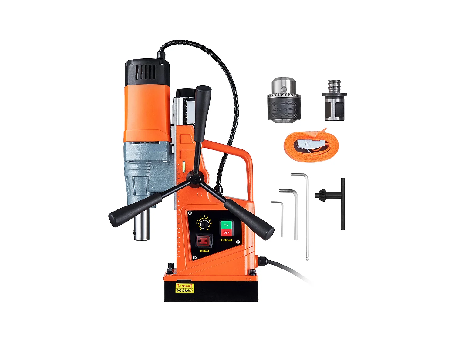 Perceuse Magnétique SucceBuy 1550 W, 2922 lbf, Perceuse Magnétique Portative à 500 tr/min