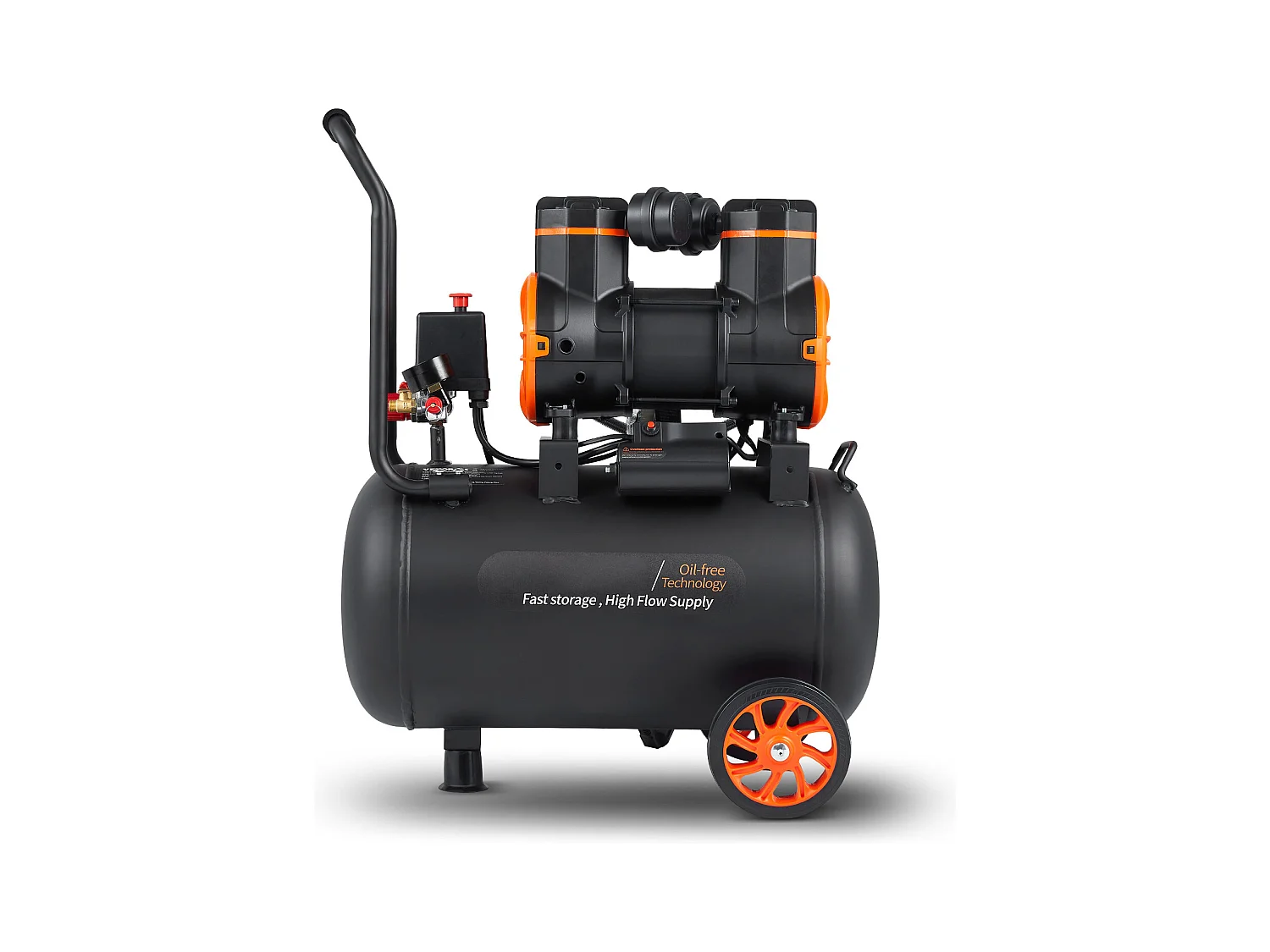 Luchtcompressor SucceBuy 9,3 gallon 1800W 5,12 CFM bij 90 PSI 70 dB Ultra Stille Olievrije luchtcompressor