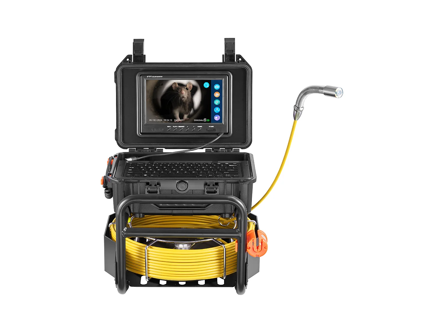 Caméra SucceBuy Caméra D'égout, 230 pi/70 m de Longueur, Caméra de Drainage à Nivellement Automatique avec Émetteur 512 Hz.