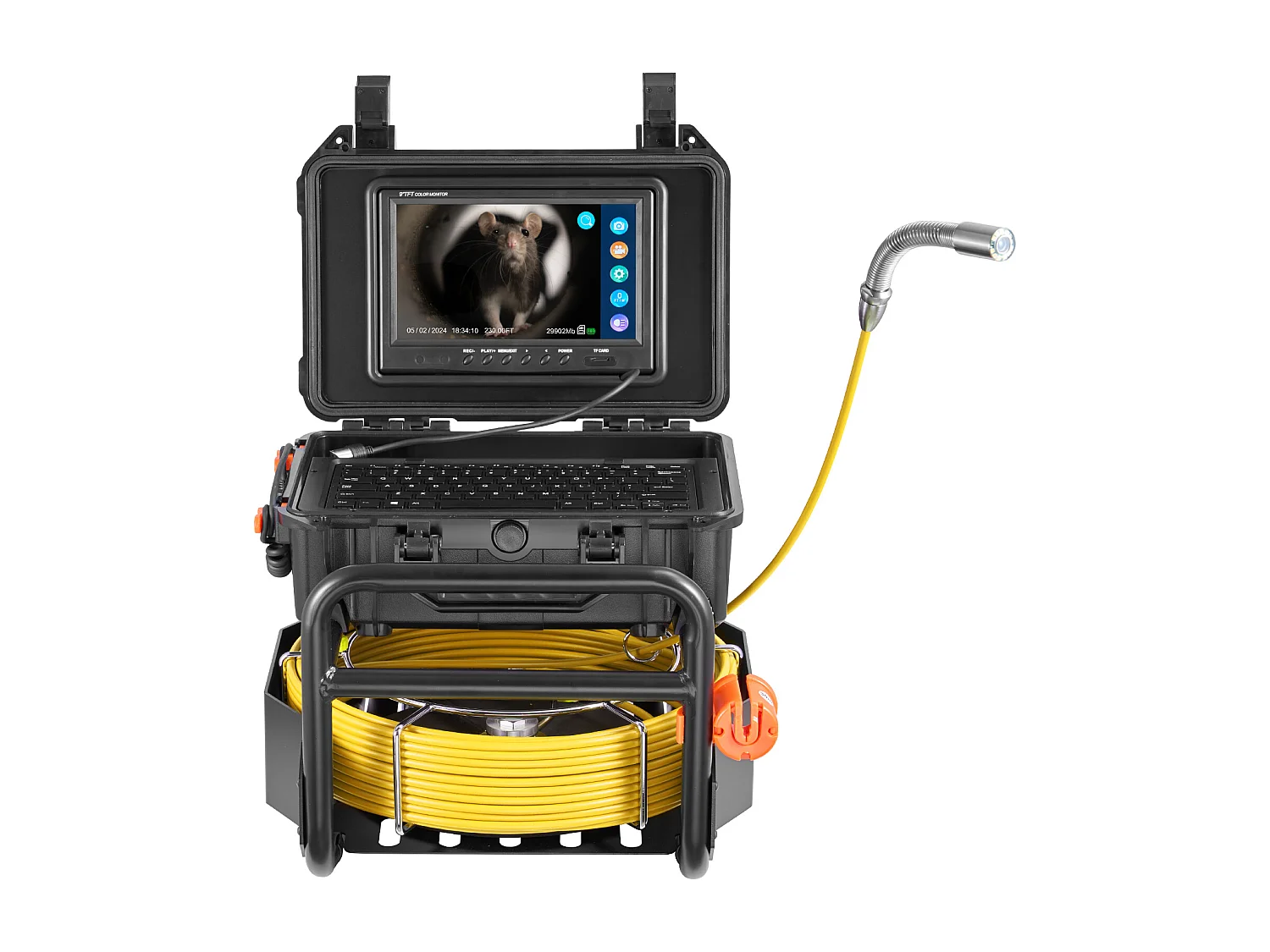 Caméra SucceBuy Caméra D'égout, 230 pi/70 m de Longueur, Caméra de Drainage à Nivellement Automatique avec Émetteur 512 Hz.