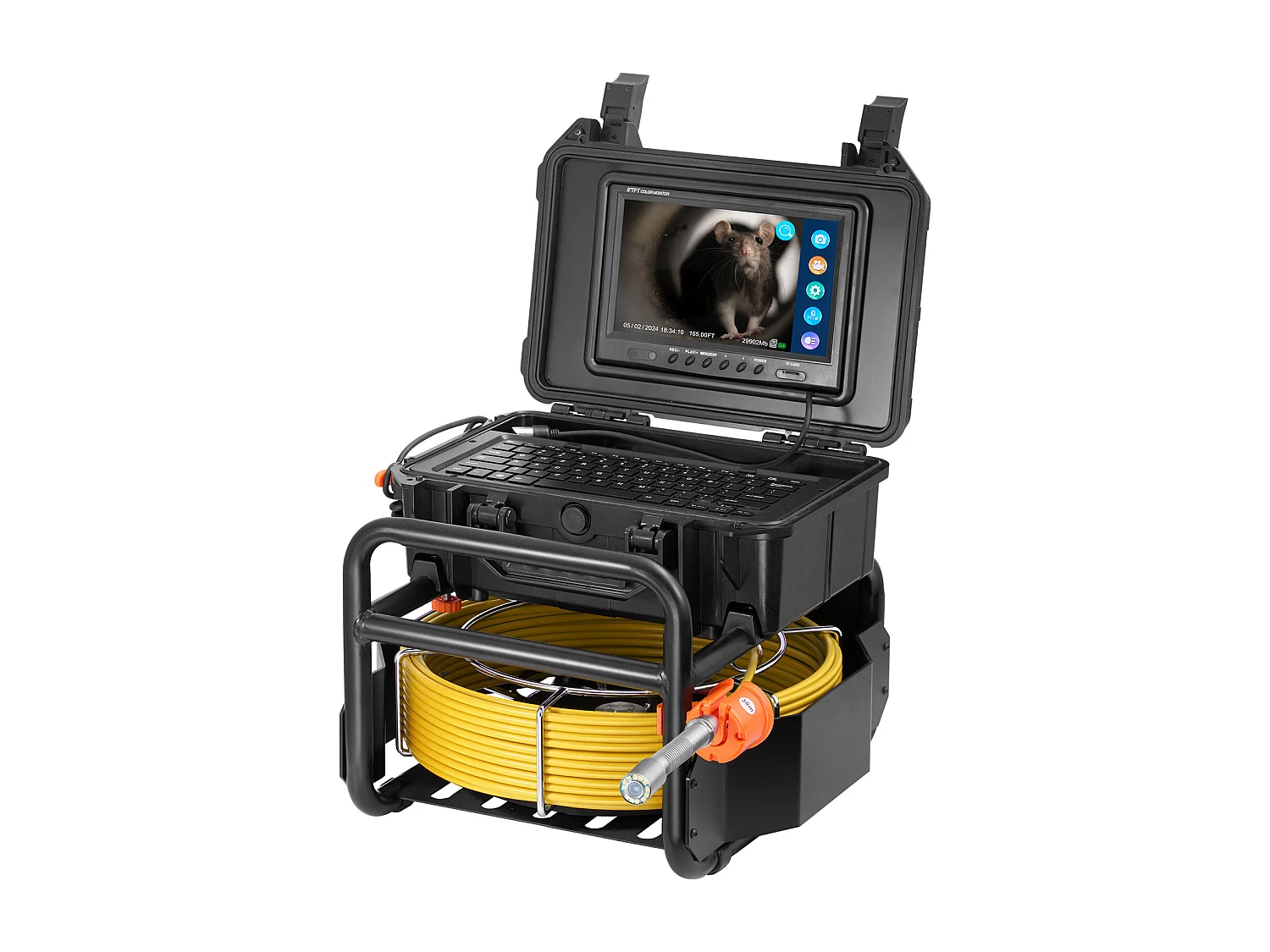 Caméra SucceBuy Caméra D'égout, 230 pi/70 m de Longueur, Caméra de Drainage à Nivellement Automatique avec Émetteur 512 Hz.