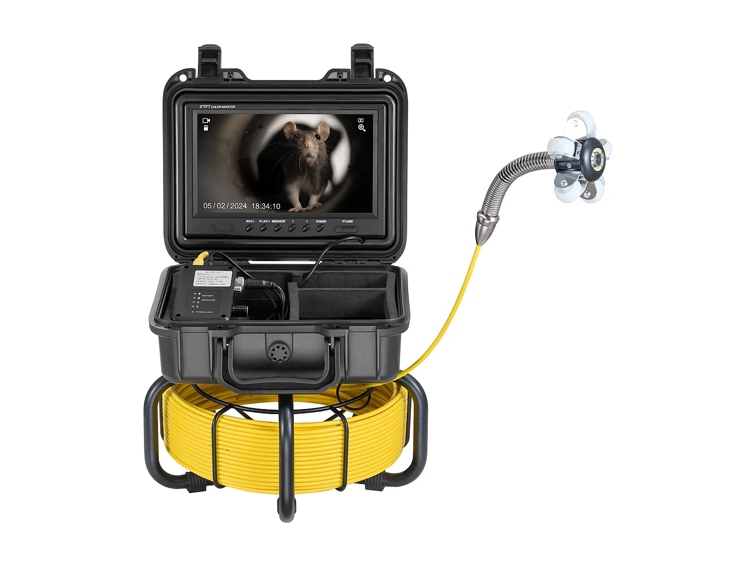 Kamera SucceBuy Kamera Kanalizacyjna, Długość 165 stóp/50 m, Samopoziomująca Kamera do Kanalizacji z Ekranem 9" i 36-krotnym Zoomem.