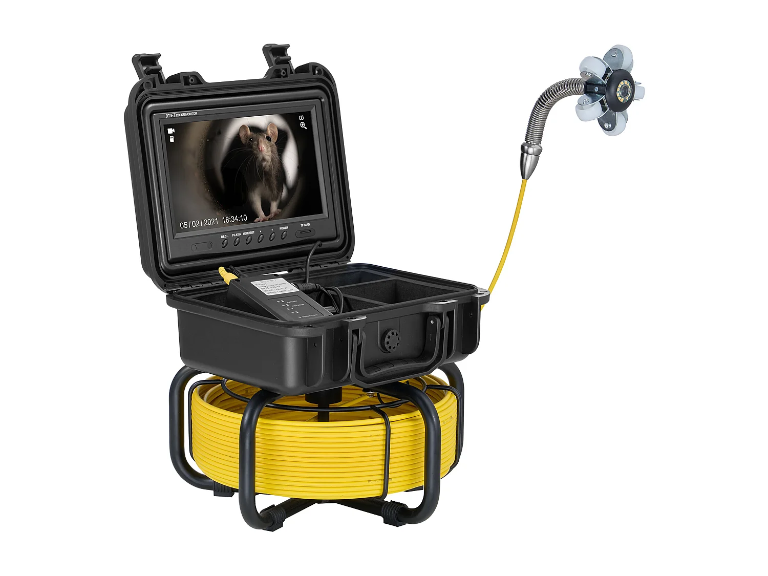 Kamera SucceBuy Kamera Kanalizacyjna, Długość 165 stóp/50 m, Samopoziomująca Kamera do Kanalizacji z Ekranem 9" i 36-krotnym Zoomem.