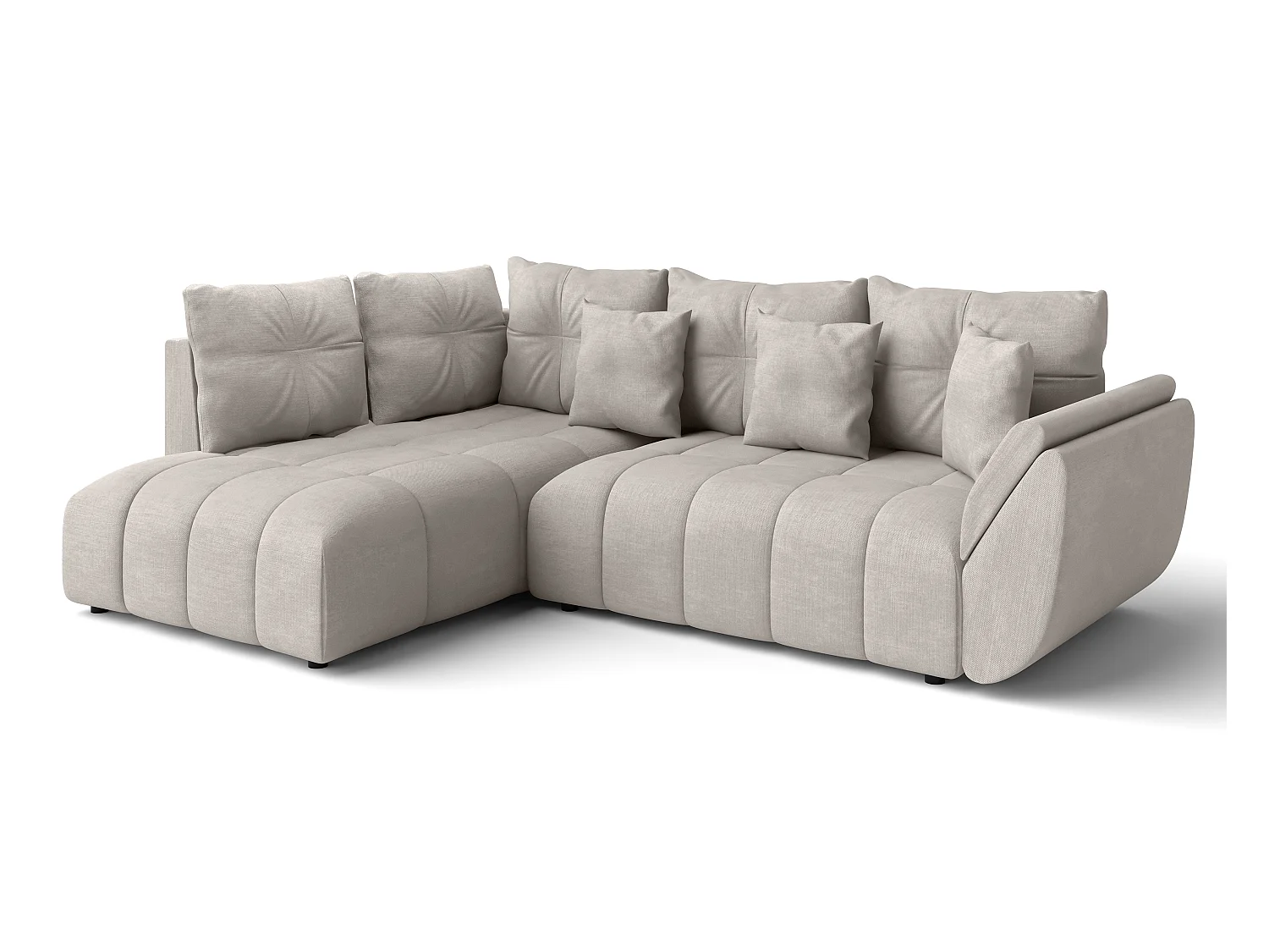 AX LIVING Canapé d angle convertible Corleone canapé beige 266 cm