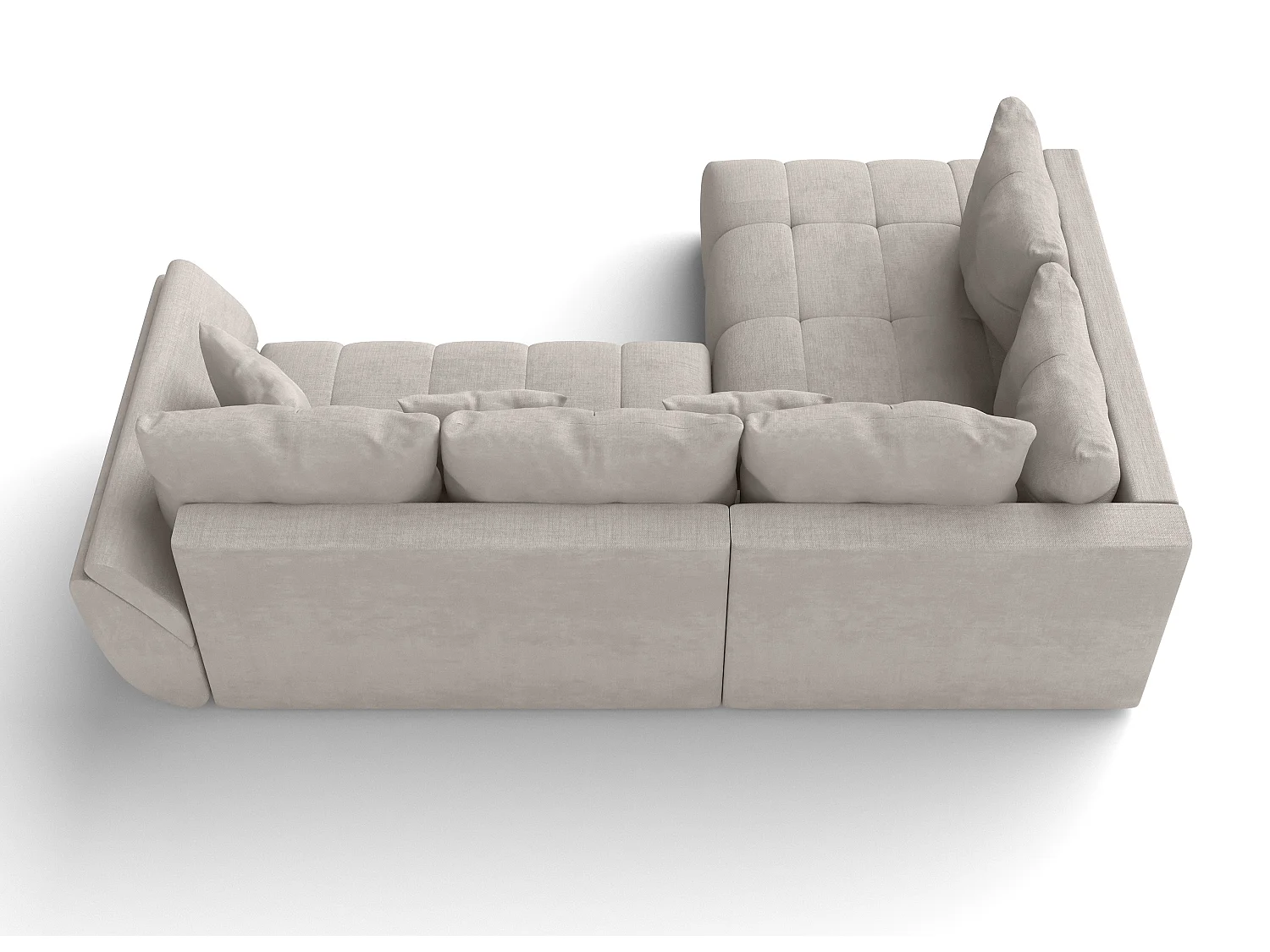 AX LIVING Couch mit Bettfunktion Eckcouch in Beige Corleone in L Form