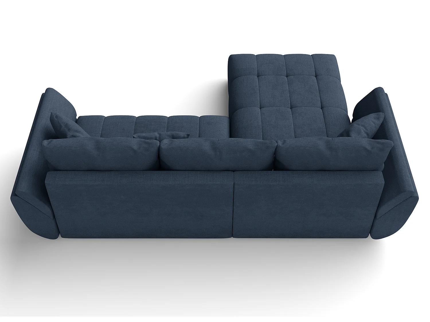 AX LIVING Eckcouch blau Verciani Schlaffunktion Bettkasten 280cm