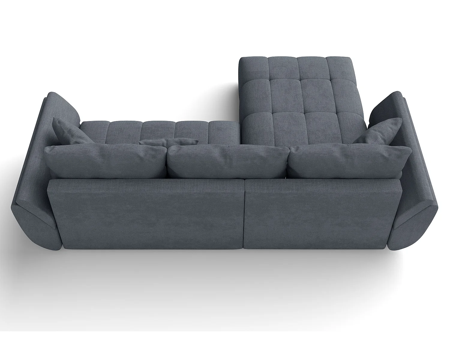 AX LIVING L Form Ecksofa grau Verciani Schlaffunktion Bettkasten 266cm