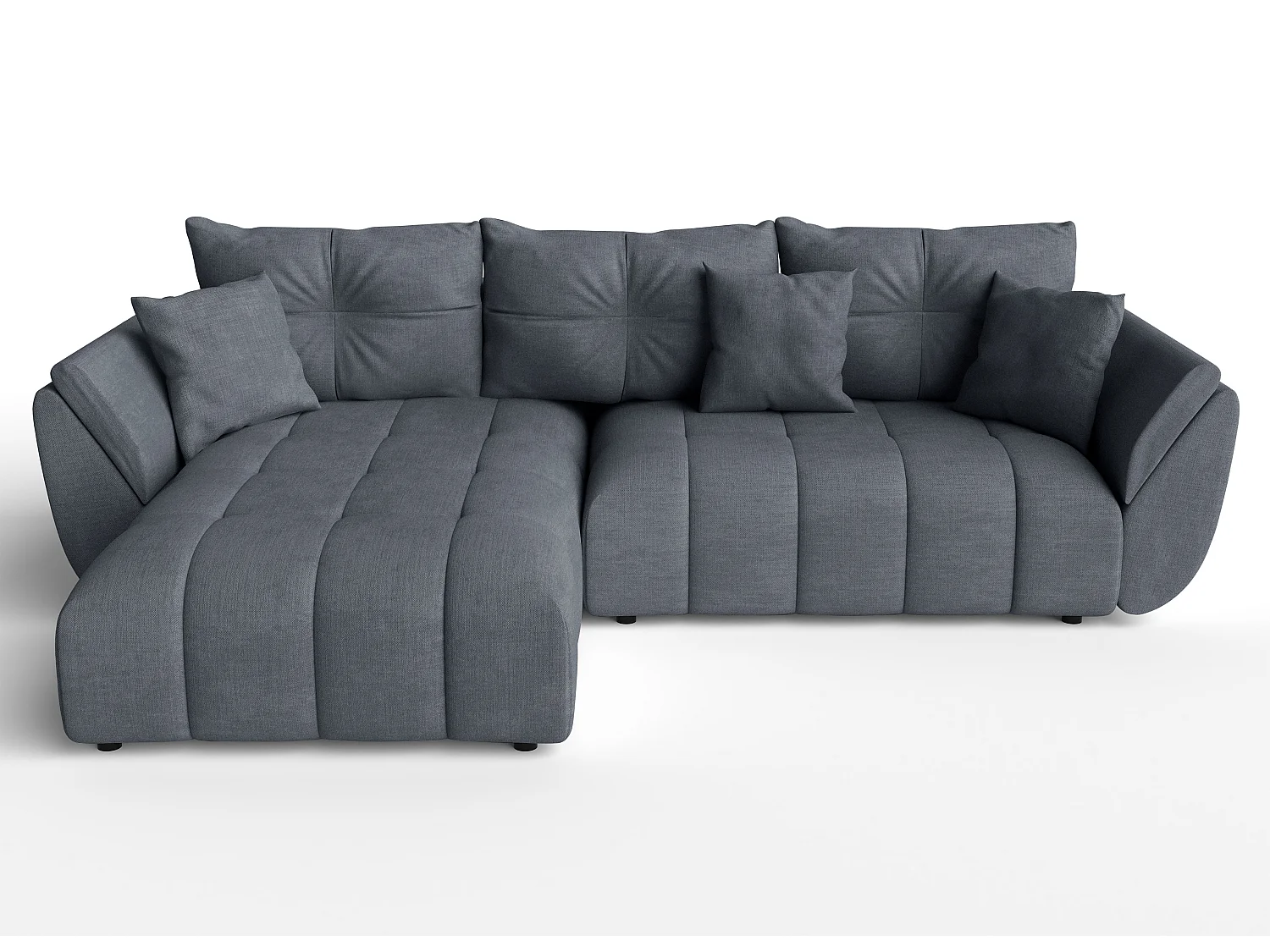 AX LIVING L Form Ecksofa grau Verciani Schlaffunktion Bettkasten 280cm