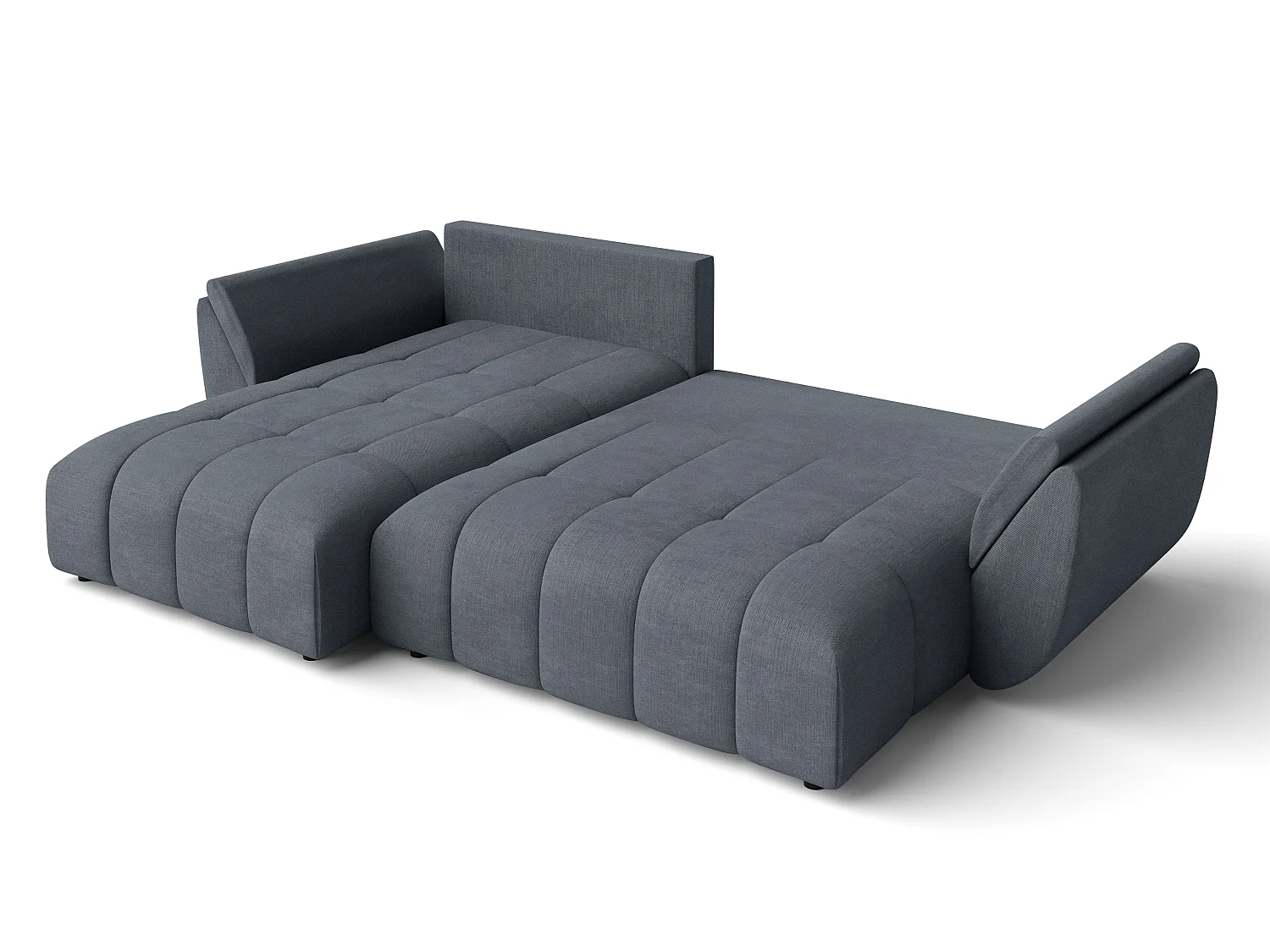 AX LIVING L Form Ecksofa grau Verciani Schlaffunktion Bettkasten 280cm