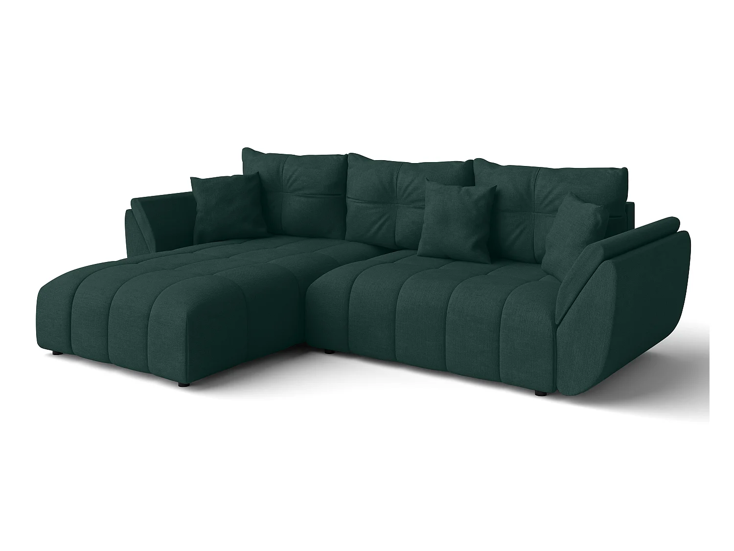 AX LIVING L Form Ecksofa grün Verciani Schlaffunktion Bettkasten 266cm