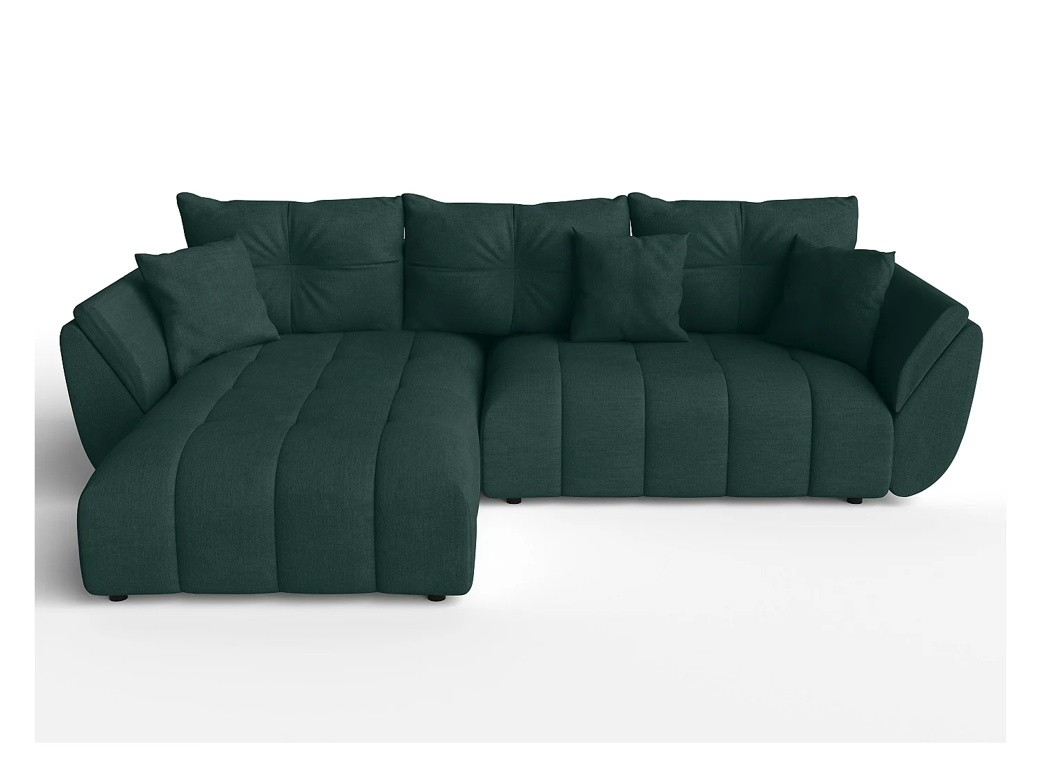 AX LIVING L Form Ecksofa grün Verciani Schlaffunktion Bettkasten 266cm