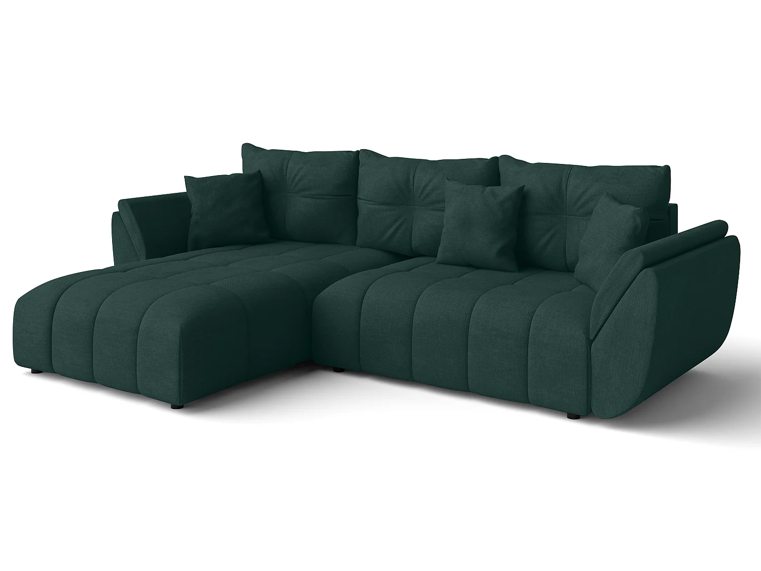AX LIVING L Form Ecksofa grün Verciani Schlaffunktion Bettkasten 266cm