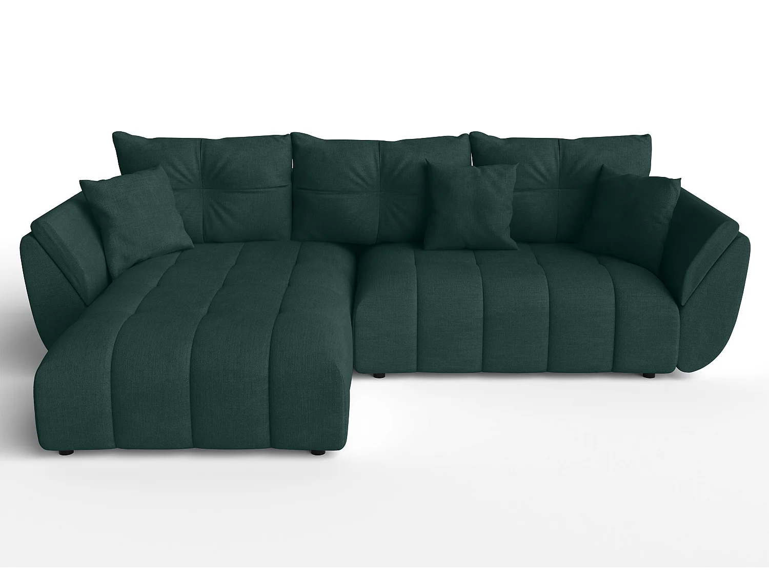 AX LIVING L Form Ecksofa grün Verciani Schlaffunktion Bettkasten 280cm