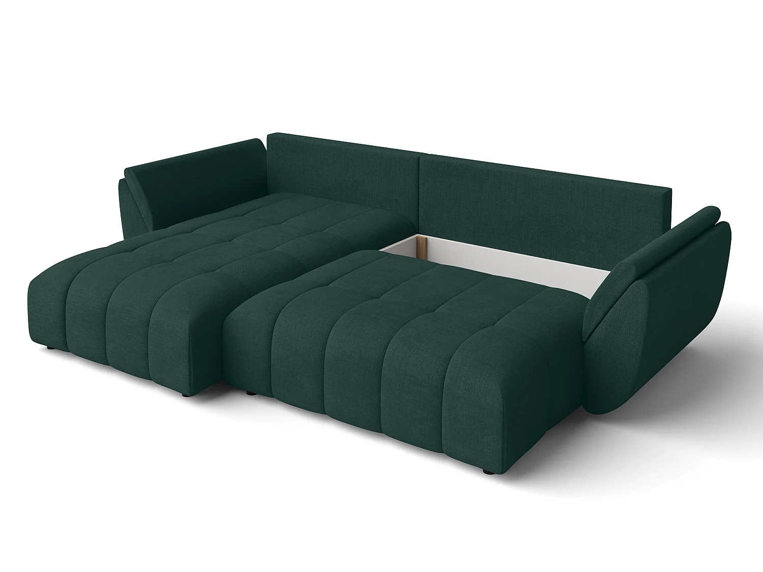 AX LIVING L Form Ecksofa grün Verciani Schlaffunktion Bettkasten 280cm