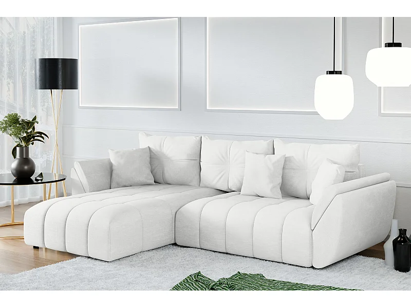 AX LIVING Canapé d angles convertible Verciani canapé méridien blanc