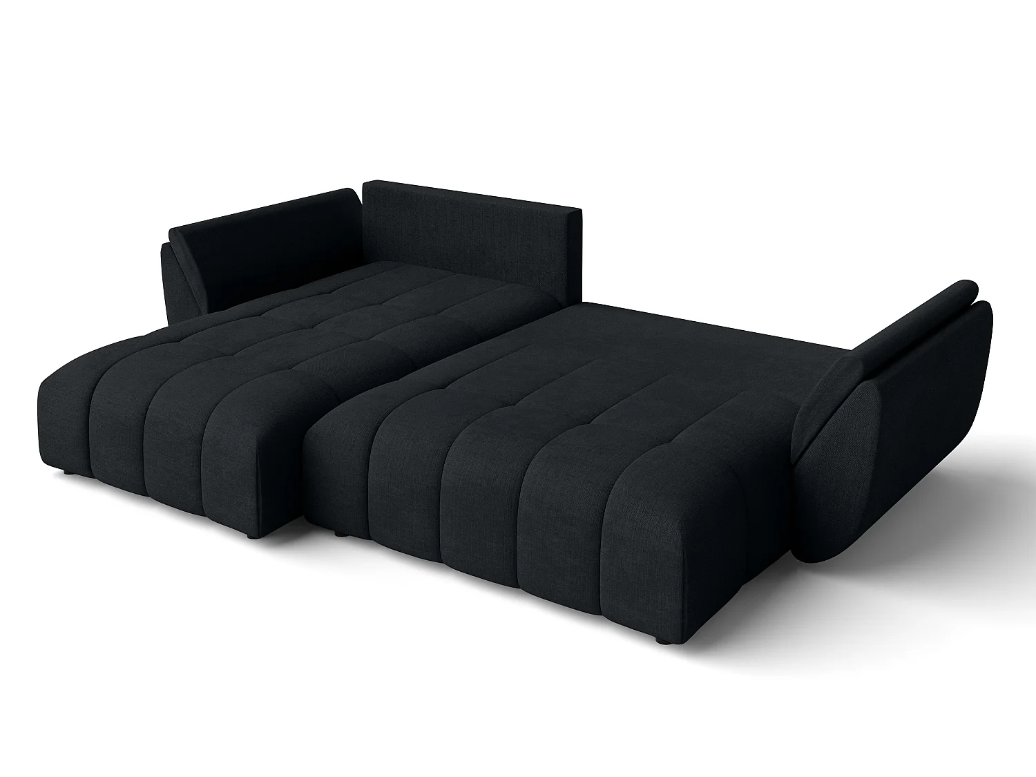 AX LIVING Canapé d angles convertible Verciani canapé méridien noir