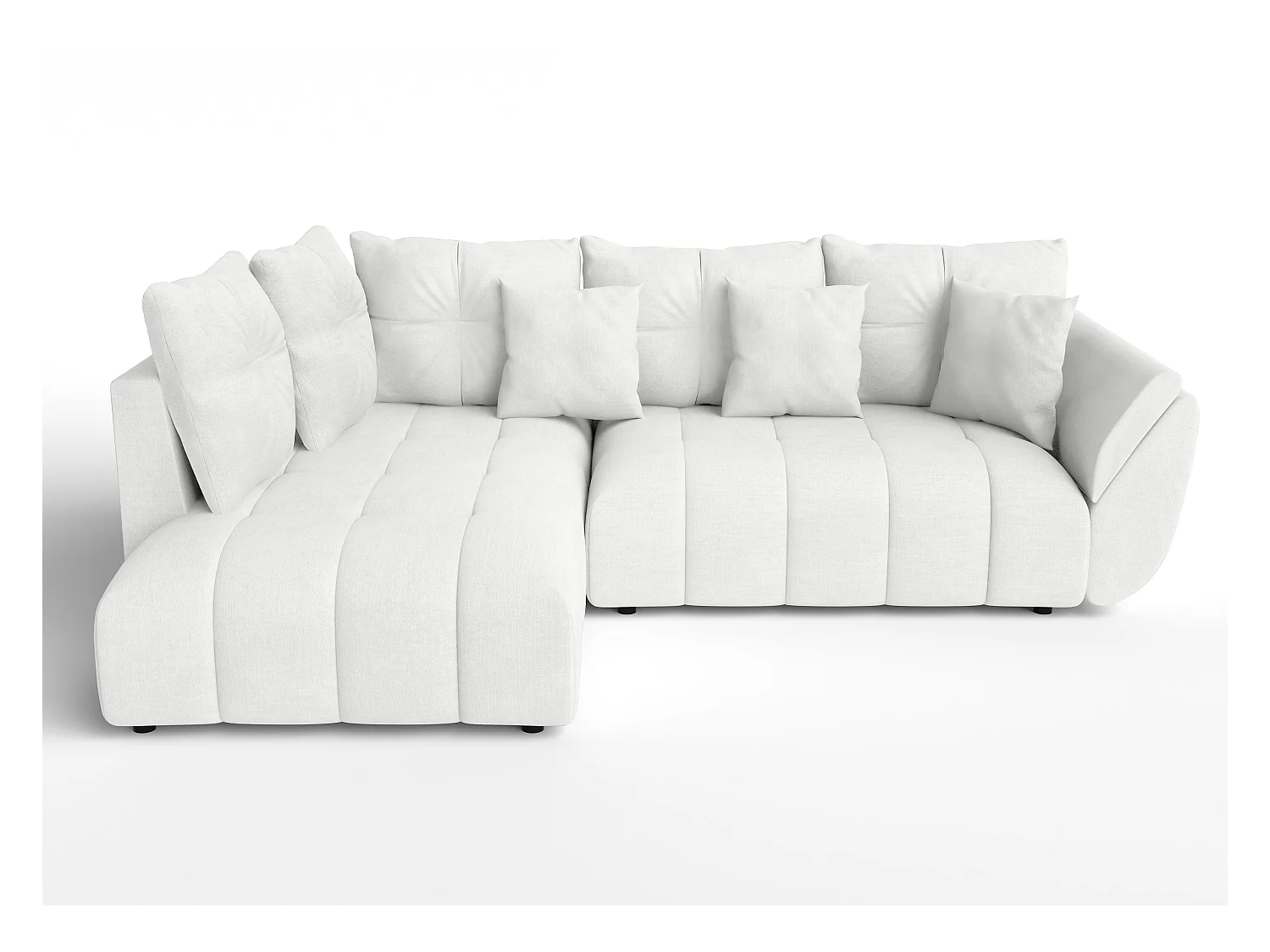 AX LIVING Canapé avec fonction lit Corleone blanc canapé d'angle 266cm