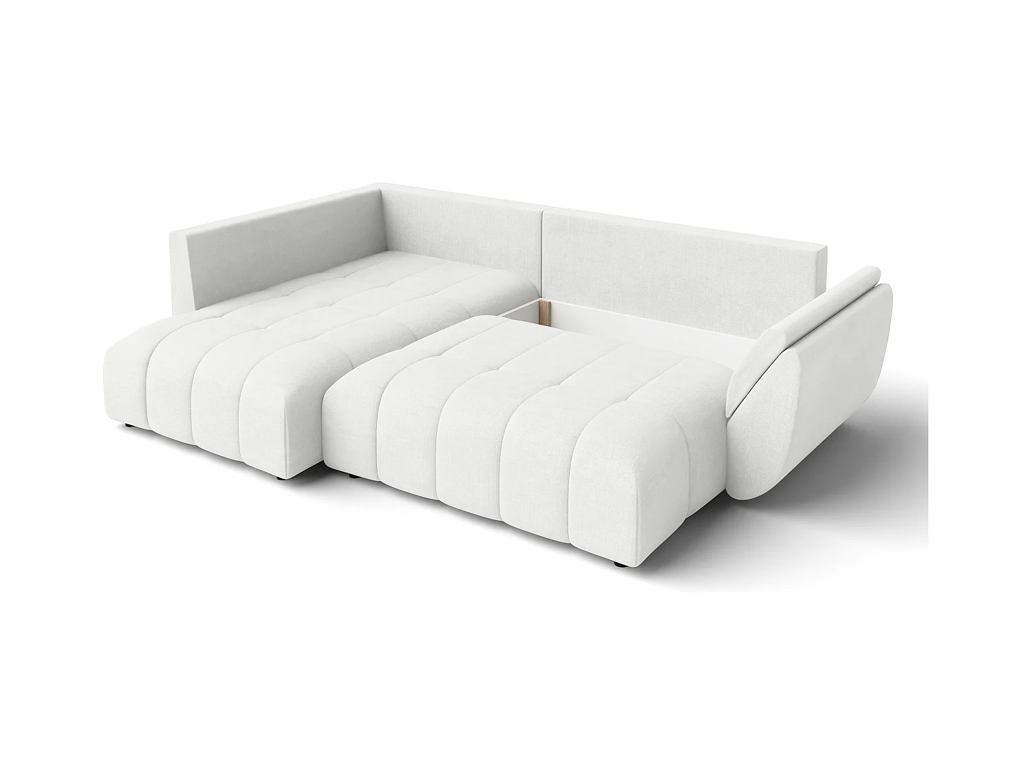 AX LIVING Canapé avec fonction lit Corleone blanc canapé d'angle 266cm