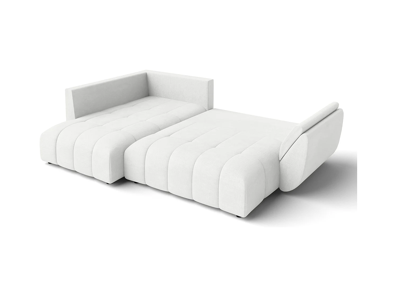 AX LIVING Canapé avec fonction lit Corleone blanc canapé d'angle 266cm