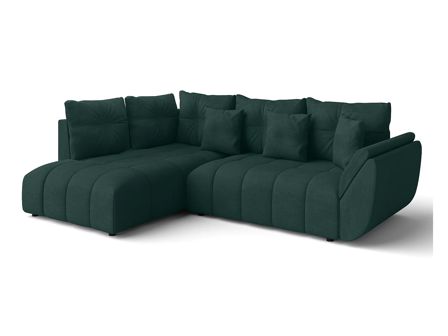 AX LIVING Canapé d angle convertible Corleone canapé angle vert 266 cm