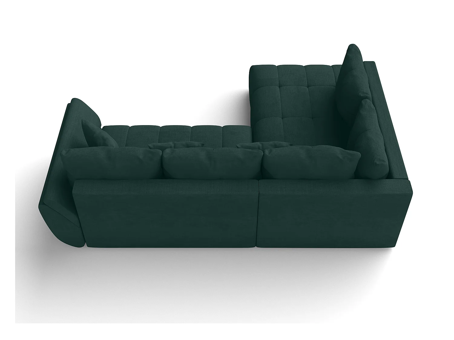 AX LIVING Canapé d angle convertible Corleone canapé angle vert 266 cm