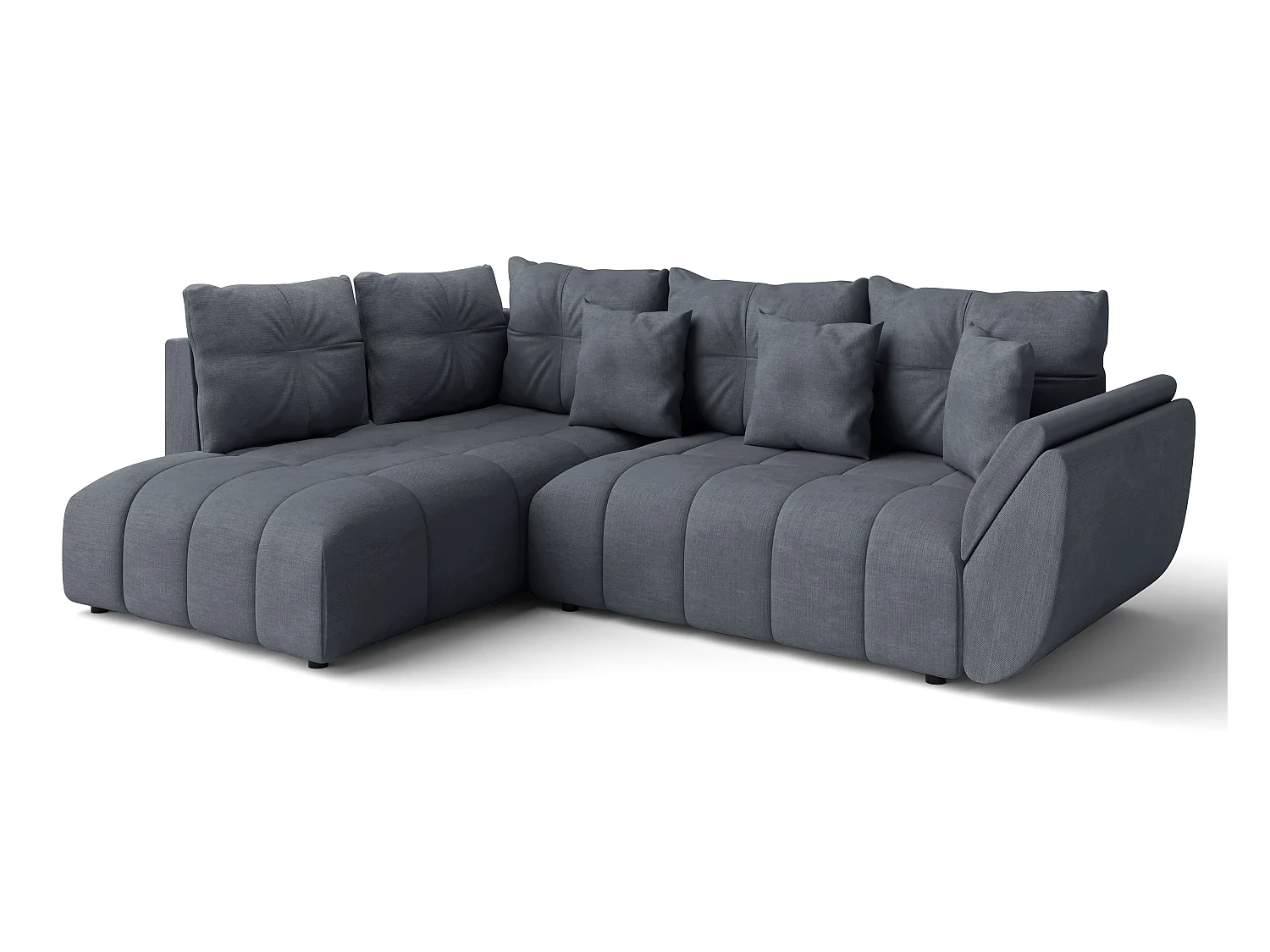 AX LIVING Canapé avec fonction lit Corleone canapé d'angle gris 266 cm