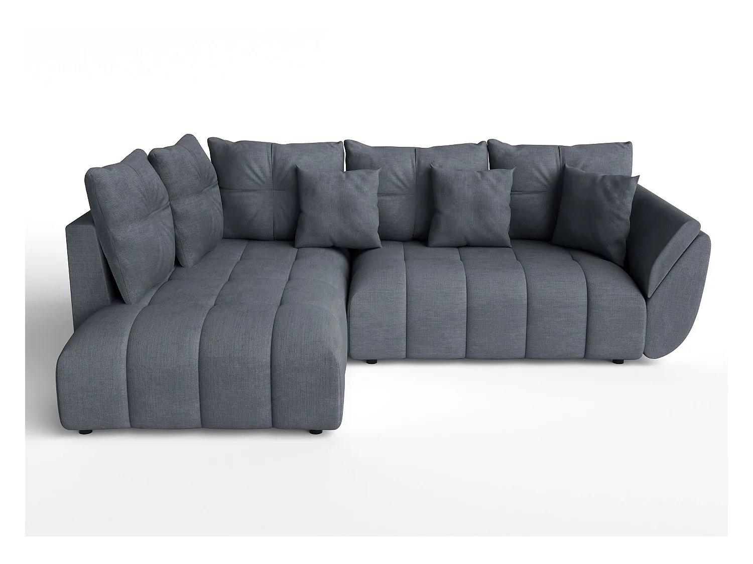 AX LIVING Canapé avec fonction lit Corleone canapé d'angle gris 266 cm