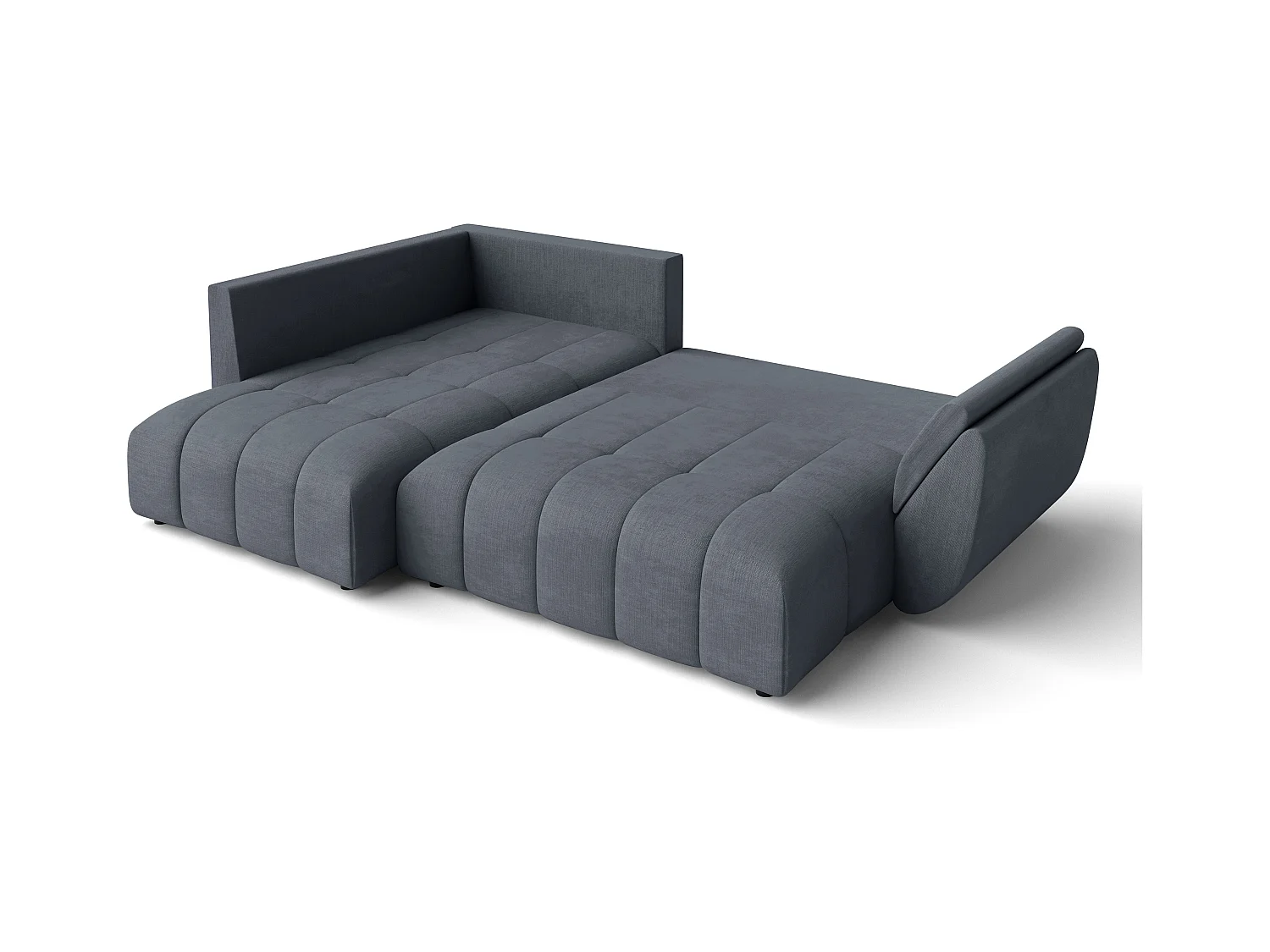 AX LIVING Canapé avec fonction lit Corleone canapé d'angle gris 266 cm