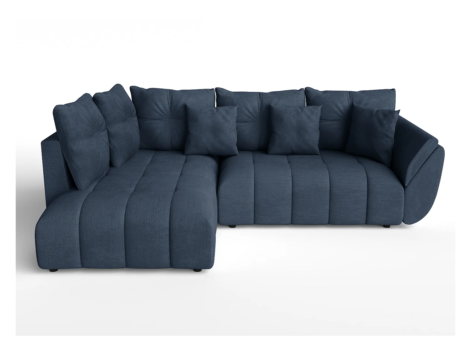 AX LIVING Canapé avec fonction lit canapé d'angle bleu Corleone 266cm