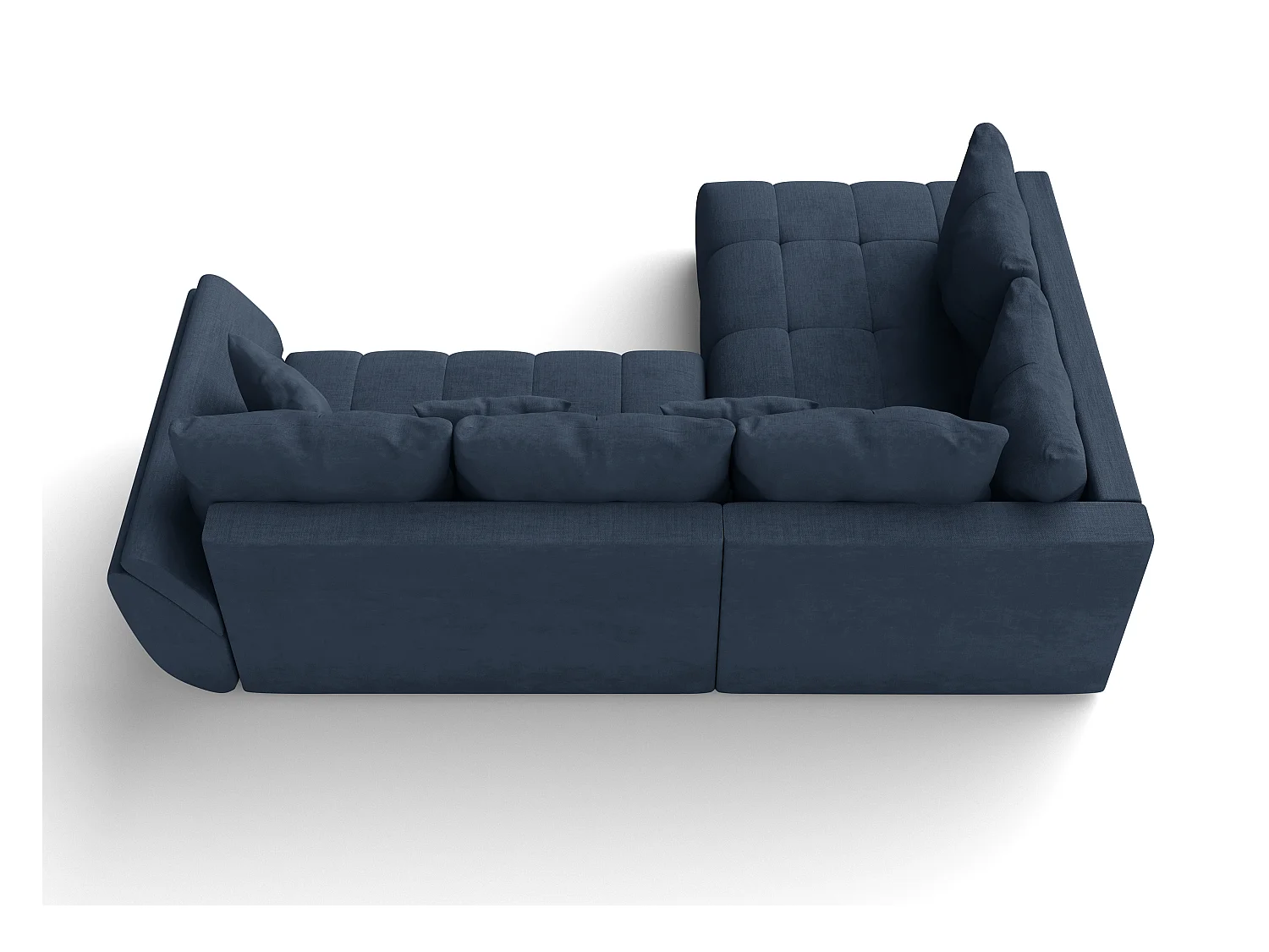 AX LIVING Canapé avec fonction lit canapé d'angle bleu Corleone 266cm