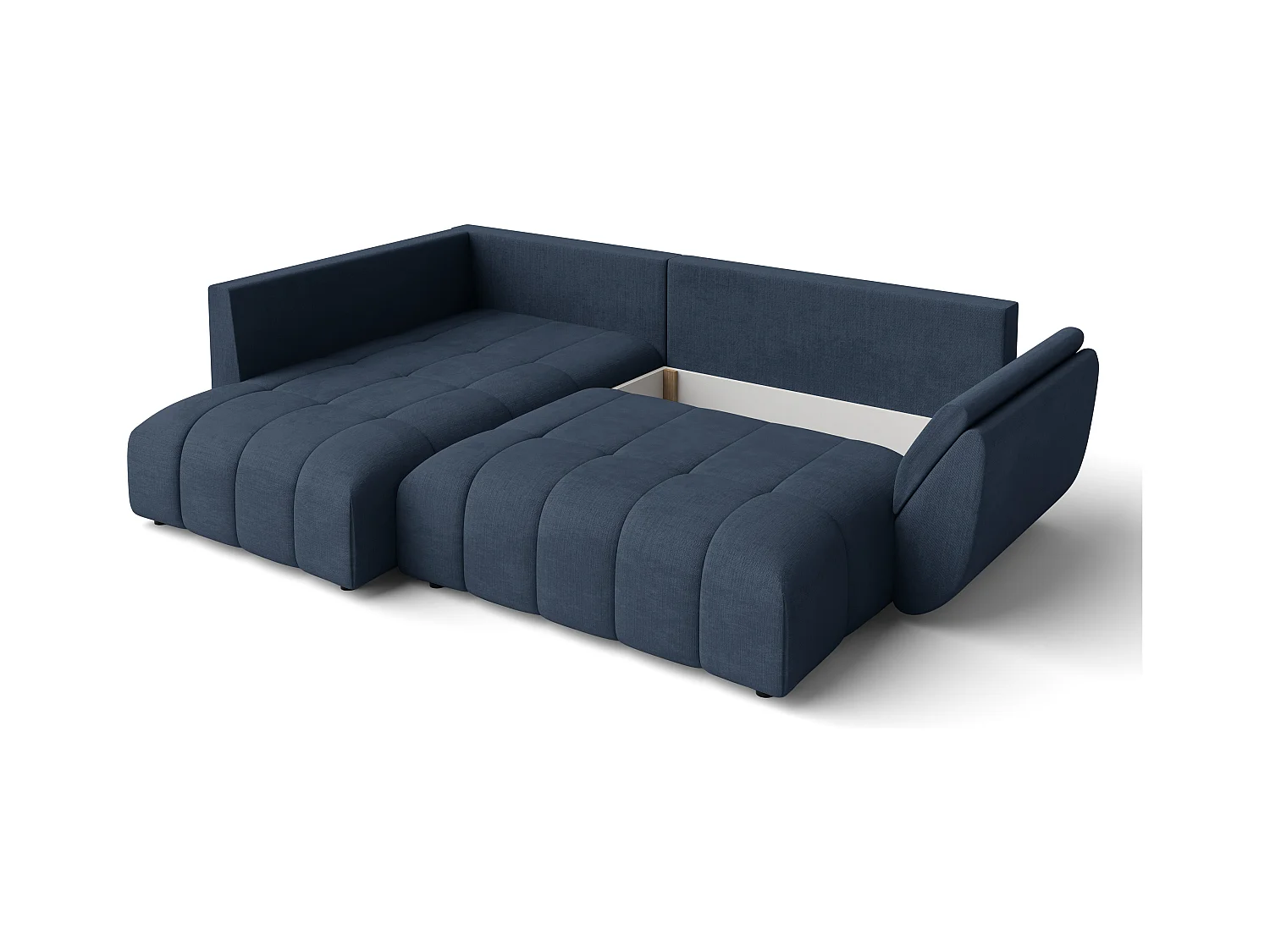 AX LIVING Canapé avec fonction lit canapé d'angle bleu Corleone 266cm