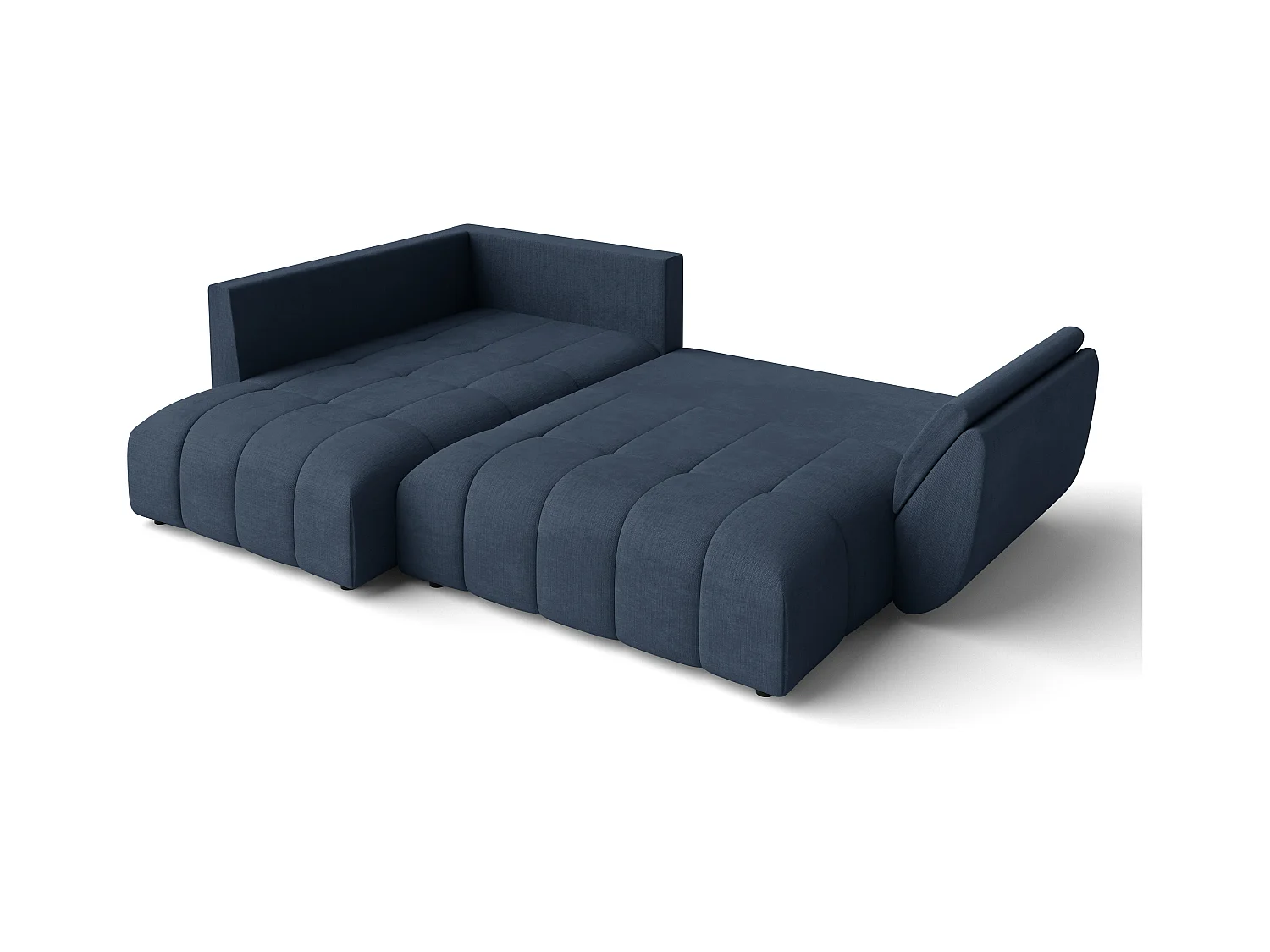 AX LIVING Canapé avec fonction lit canapé d'angle bleu Corleone 266cm