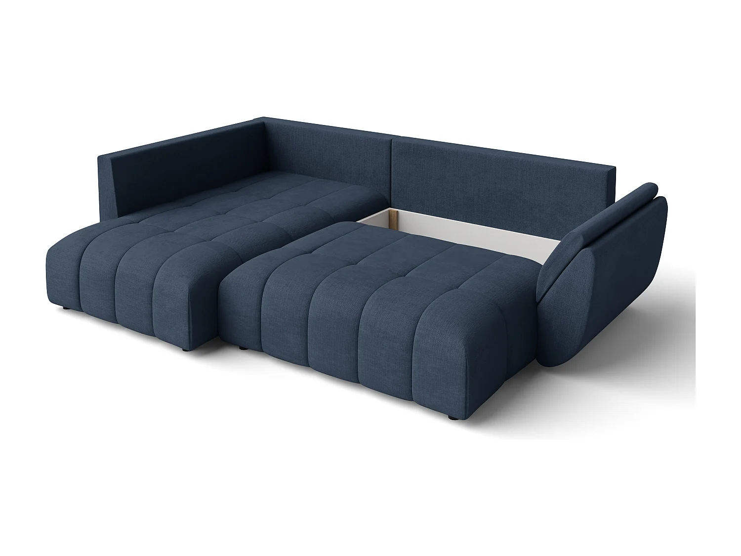 AX LIVING Couch mit Bettfunktion Eckcouch blau Corleone in L Form 266