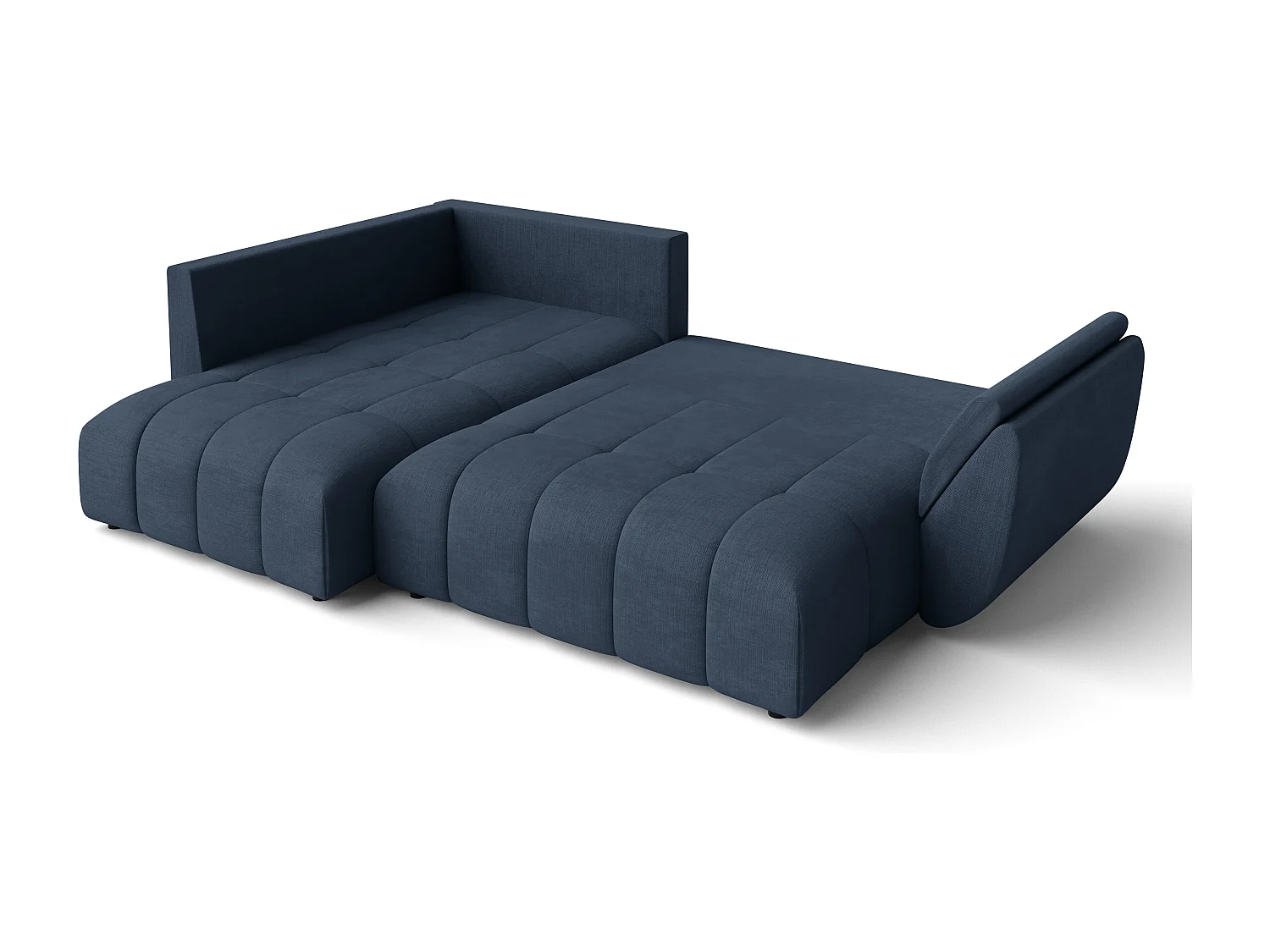 AX LIVING Couch mit Bettfunktion Eckcouch blau Corleone in L Form 266