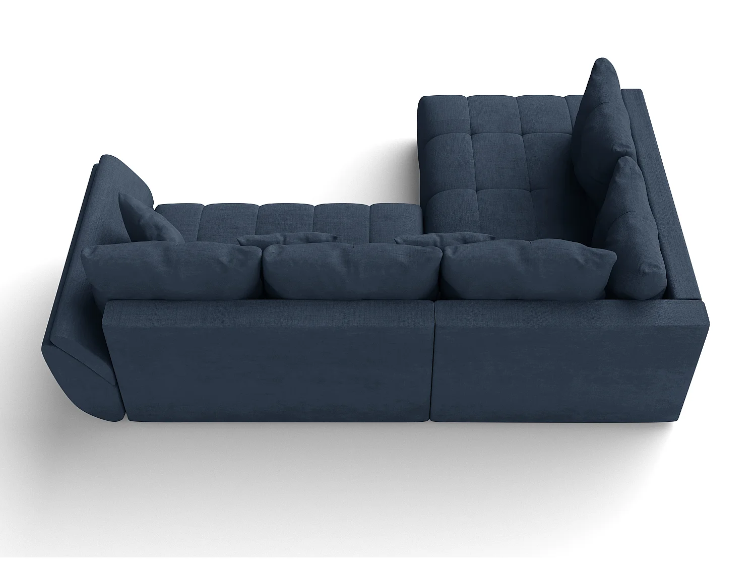 AX LIVING Couch mit Bettfunktion Eckcouch blau Corleone in L Form 268